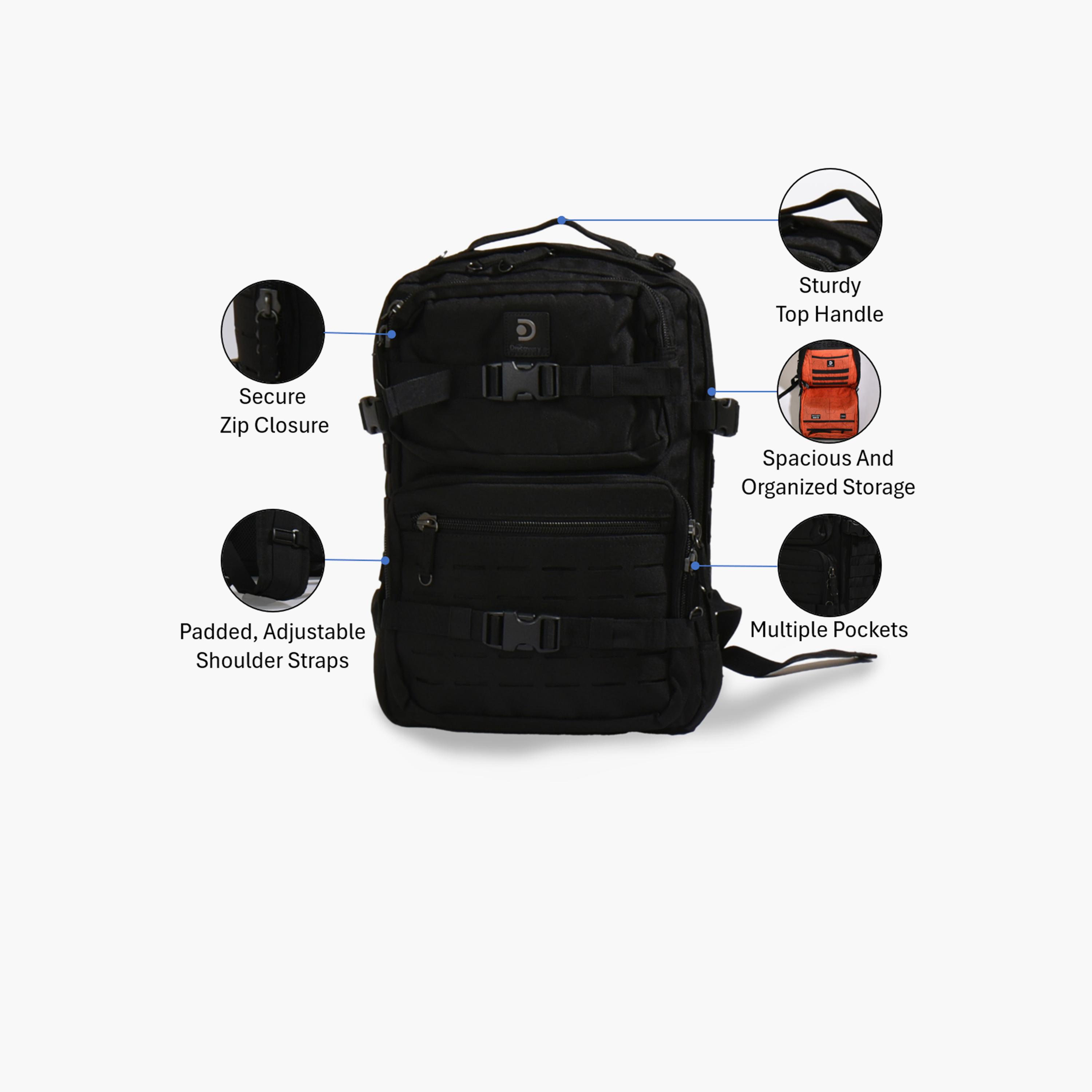 Discovery | 16.5 Inches Backpack, Polyester, Adjustable Strap | D01403-travel-luggagesandbags-backpacks-image-3