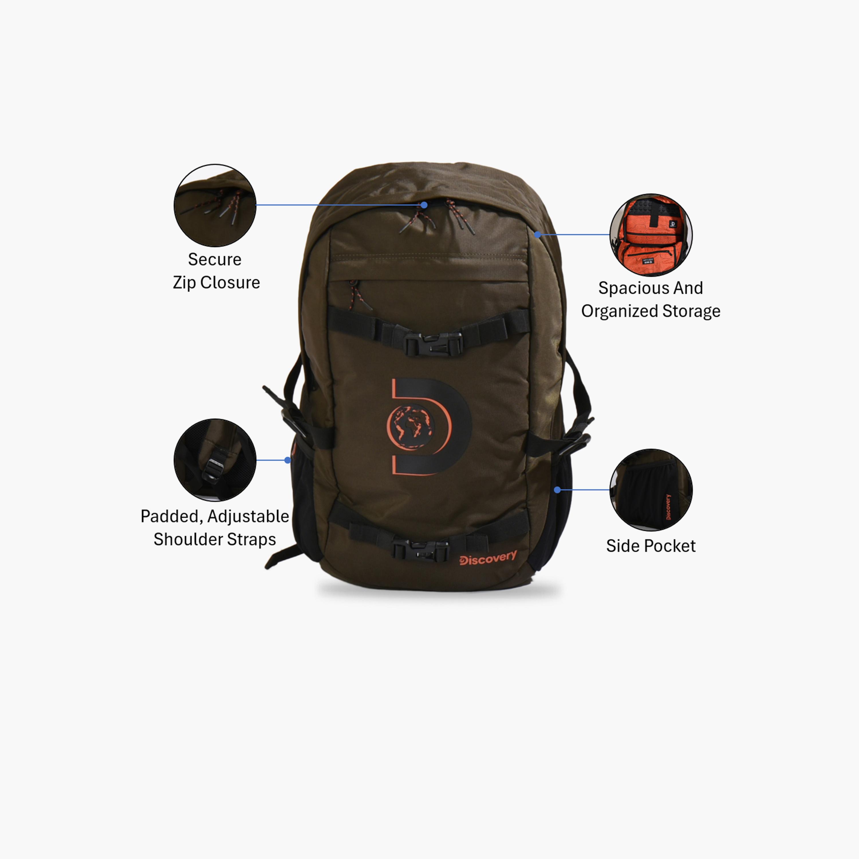 Discovery | 19 Inches Backpack, Polyester, Adjustable Strap | D02100-travel-luggagesandbags-backpacks-image-3