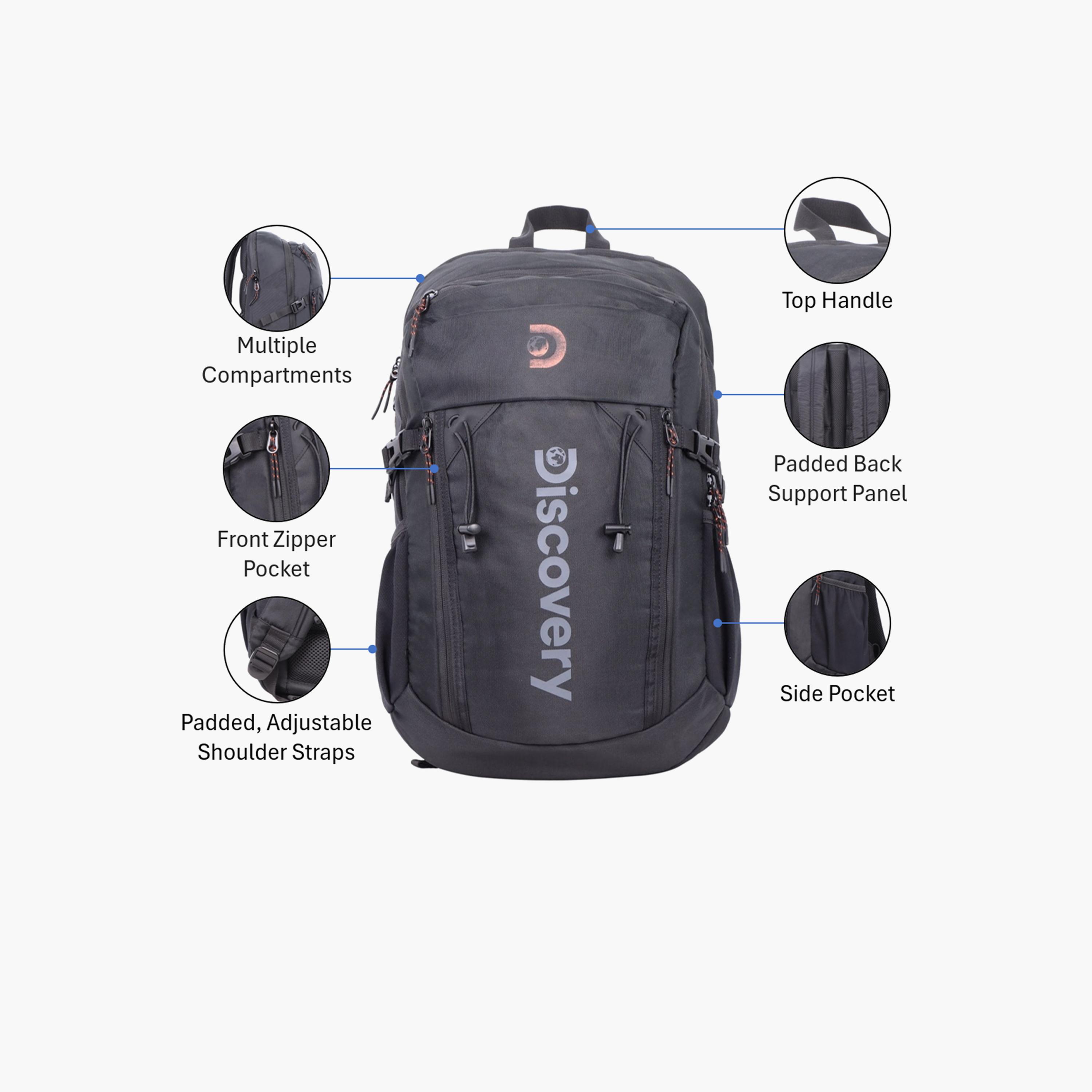 Discovery | 19 Inches Backpack, Polyester, Adjustable Strap | D02200-travel-luggagesandbags-backpacks-image-3
