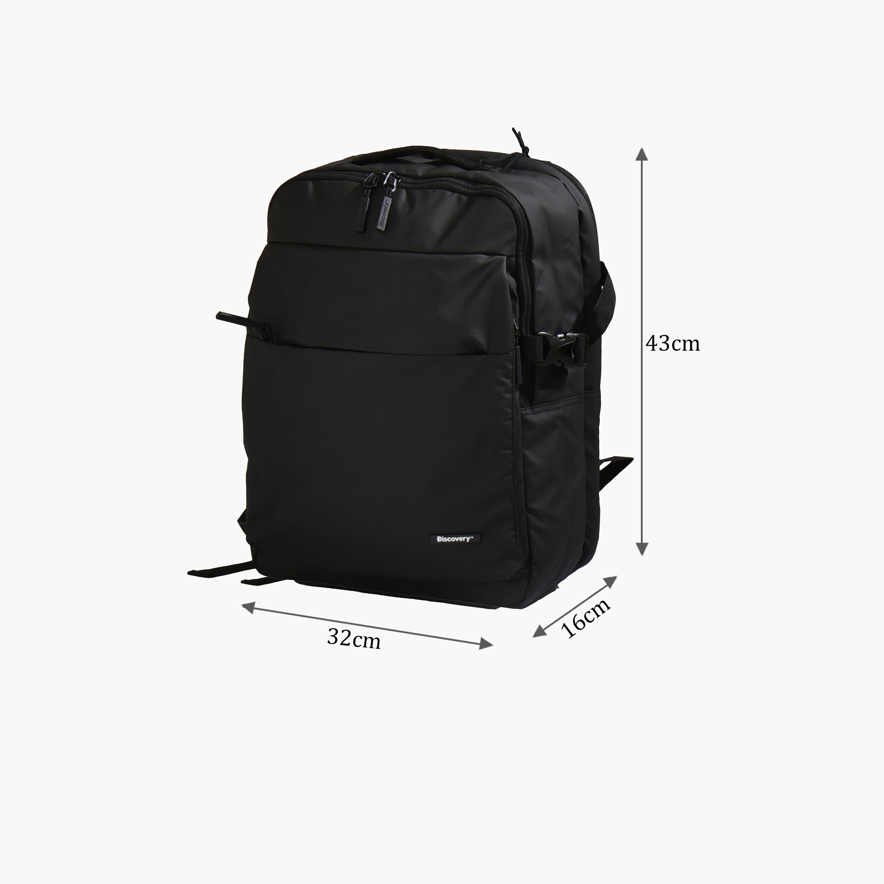 Discovery | 16.5 Inches Backpack, Polyurethane, Adjustable Strap | D03441-travel-luggagesandbags-backpacks-image-2