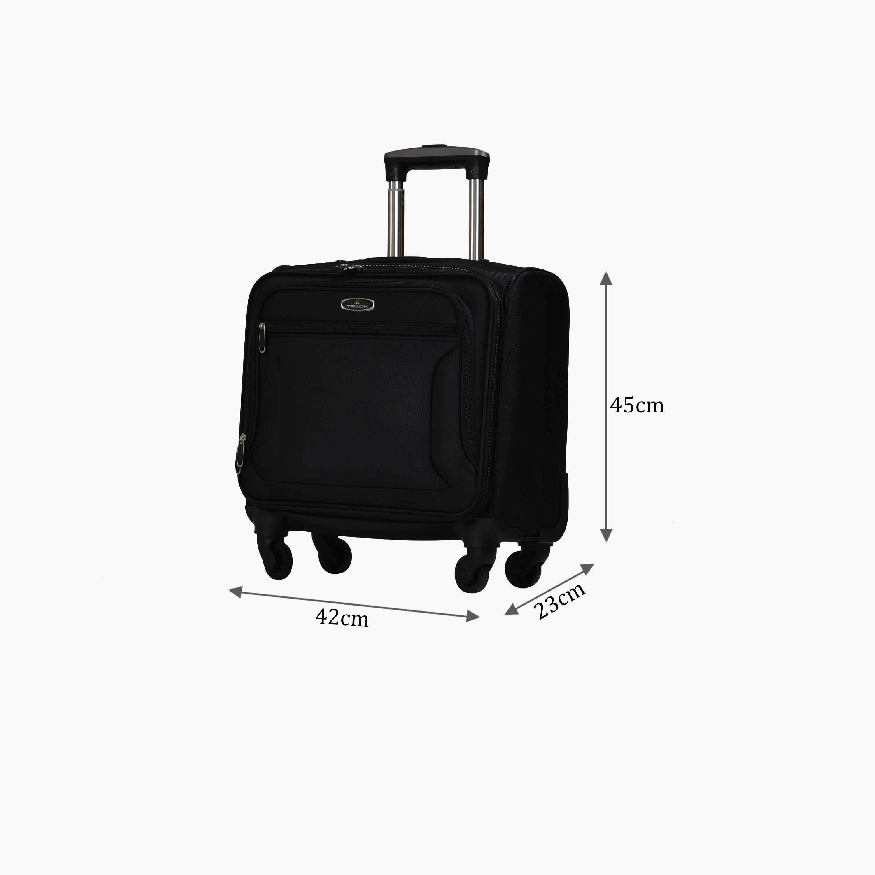 Track 45 CM Small Cabin Textile Soft-Sided 4-Wheeler Spinner Trolley Bag with Combination Lock-travel-luggagesandbags-luggage-image-2