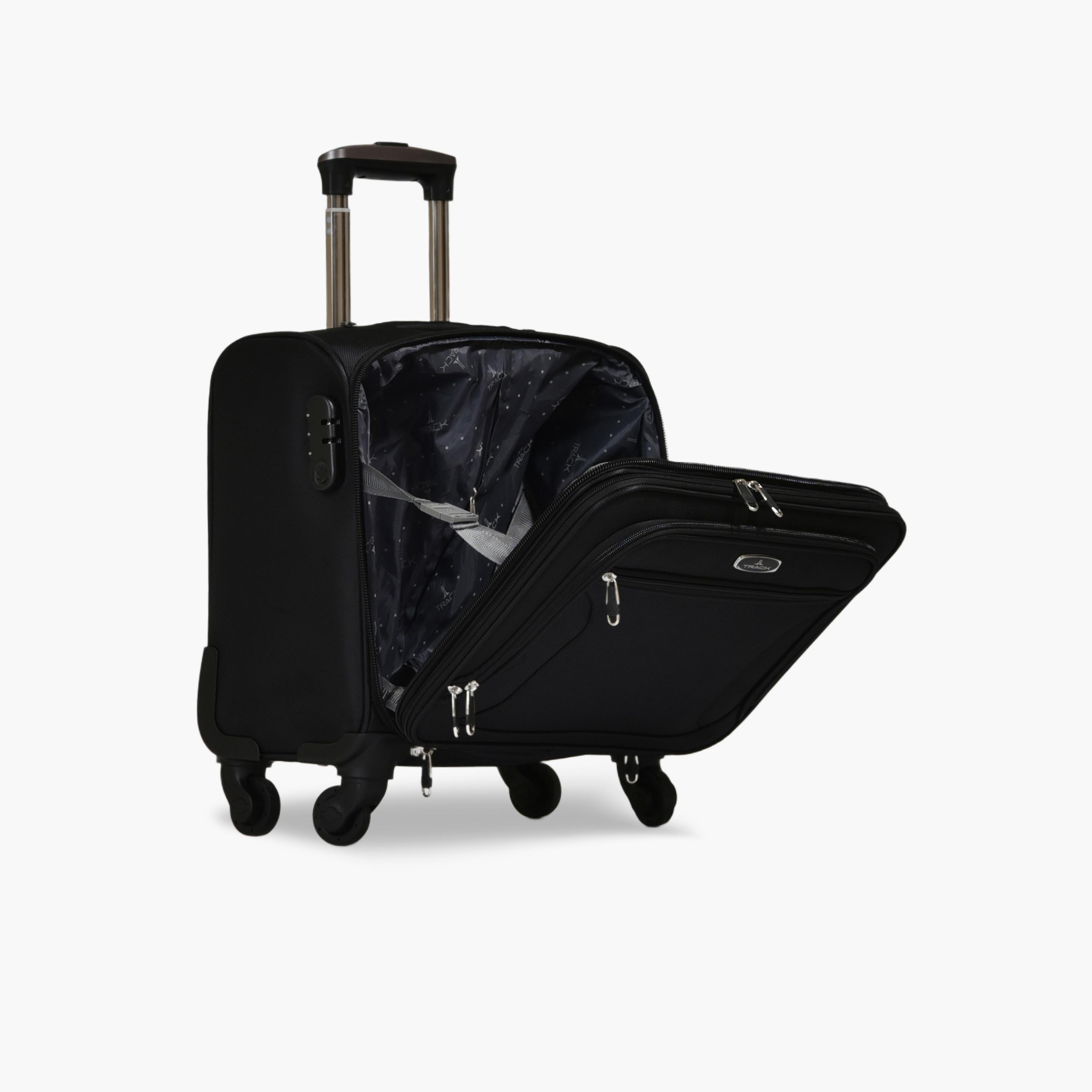 Track 45 CM Small Cabin Textile Soft-Sided 4-Wheeler Spinner Trolley Bag with Combination Lock-travel-luggagesandbags-luggage-image-4