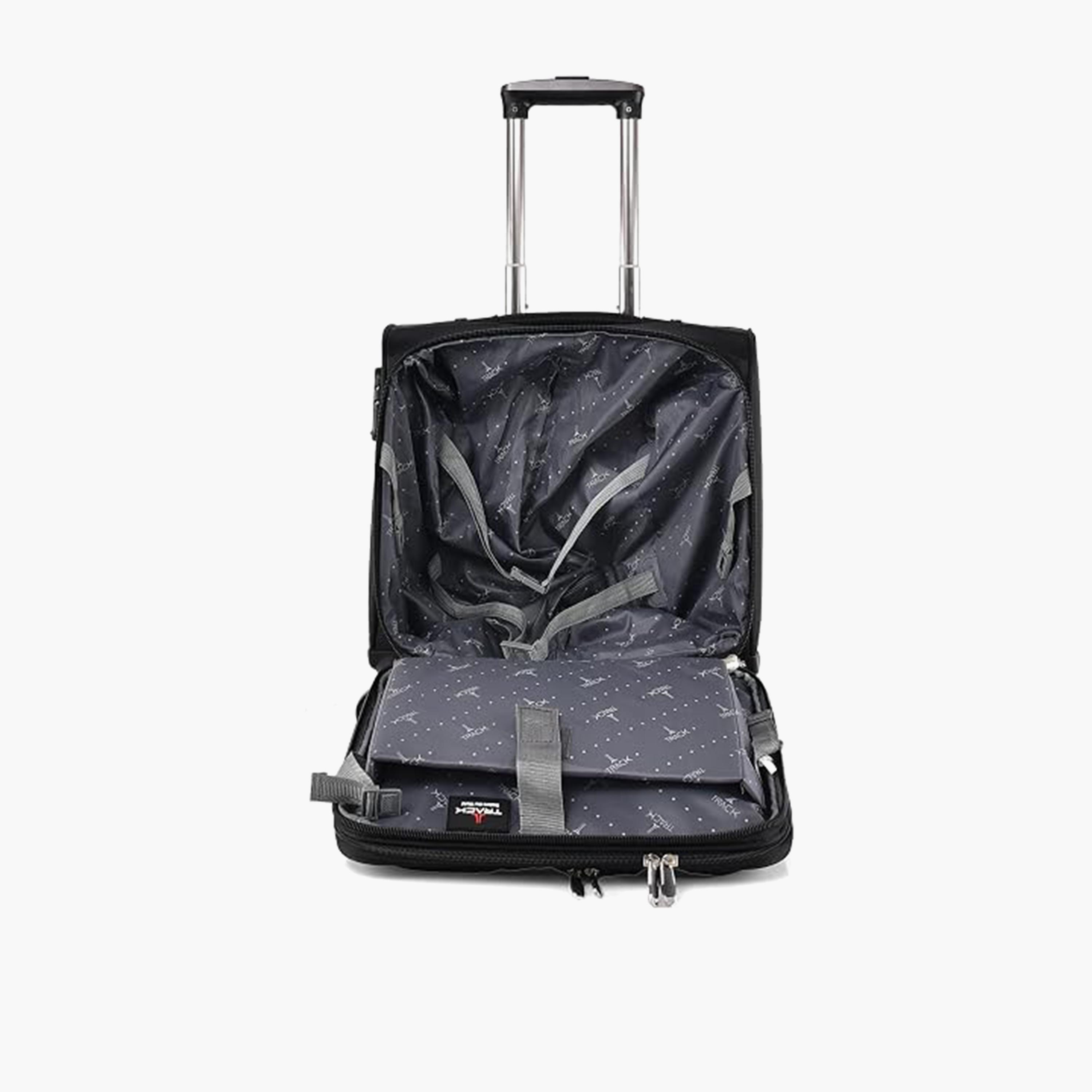 Track 45 CM Small Cabin Textile Soft-Sided 4-Wheeler Spinner Trolley Bag with Combination Lock-travel-luggagesandbags-luggage-image-5