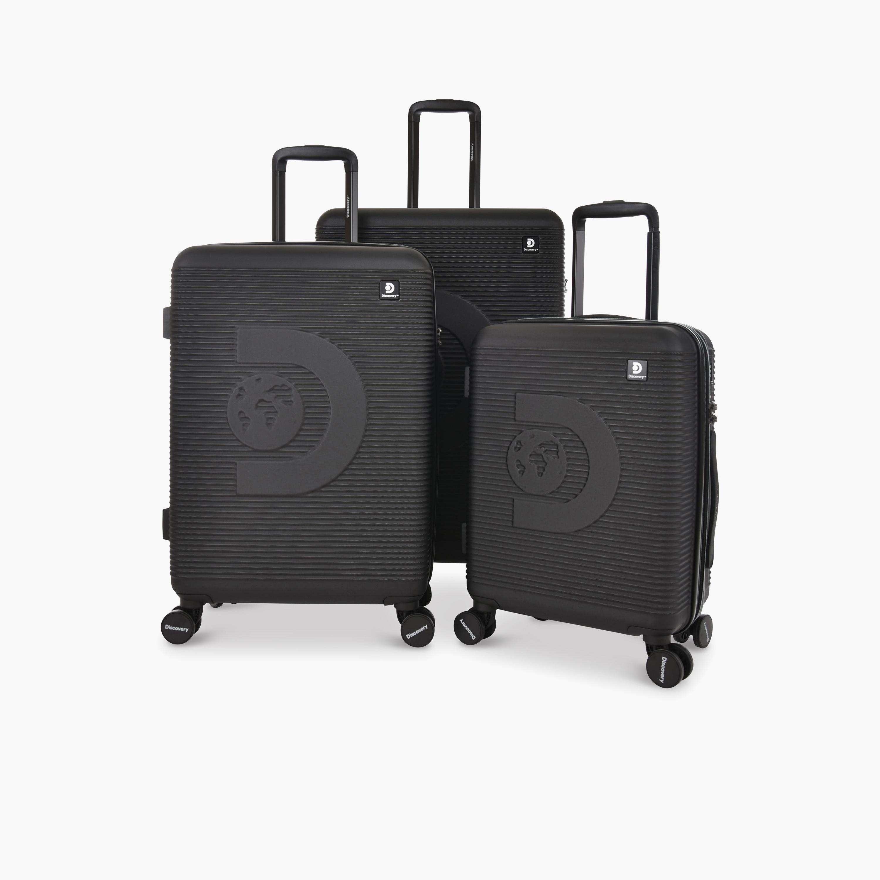ديسكفري - طقم شنط سفر 3 قطع جوانب ABS صلبة أربع عجلات دوارة قفل TSA-travel-luggagesandbags-luggage-image-1