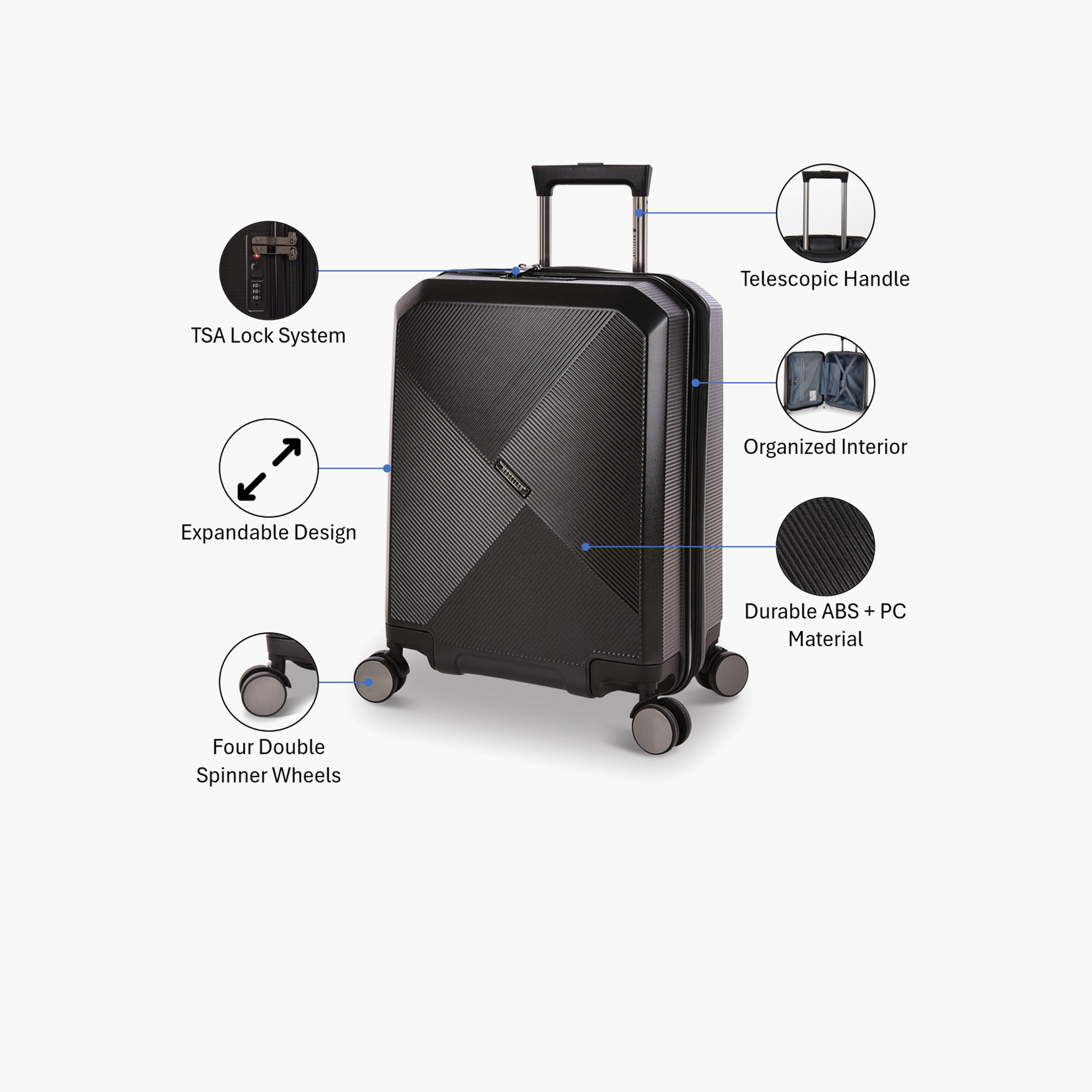 Magellan 55 CM Small Cabin Polycarbonate with ABS Hard-Sided 4-Wheeler Spinner Trolley Bag with TSA Lock-travel-luggagesandbags-luggage-image-3