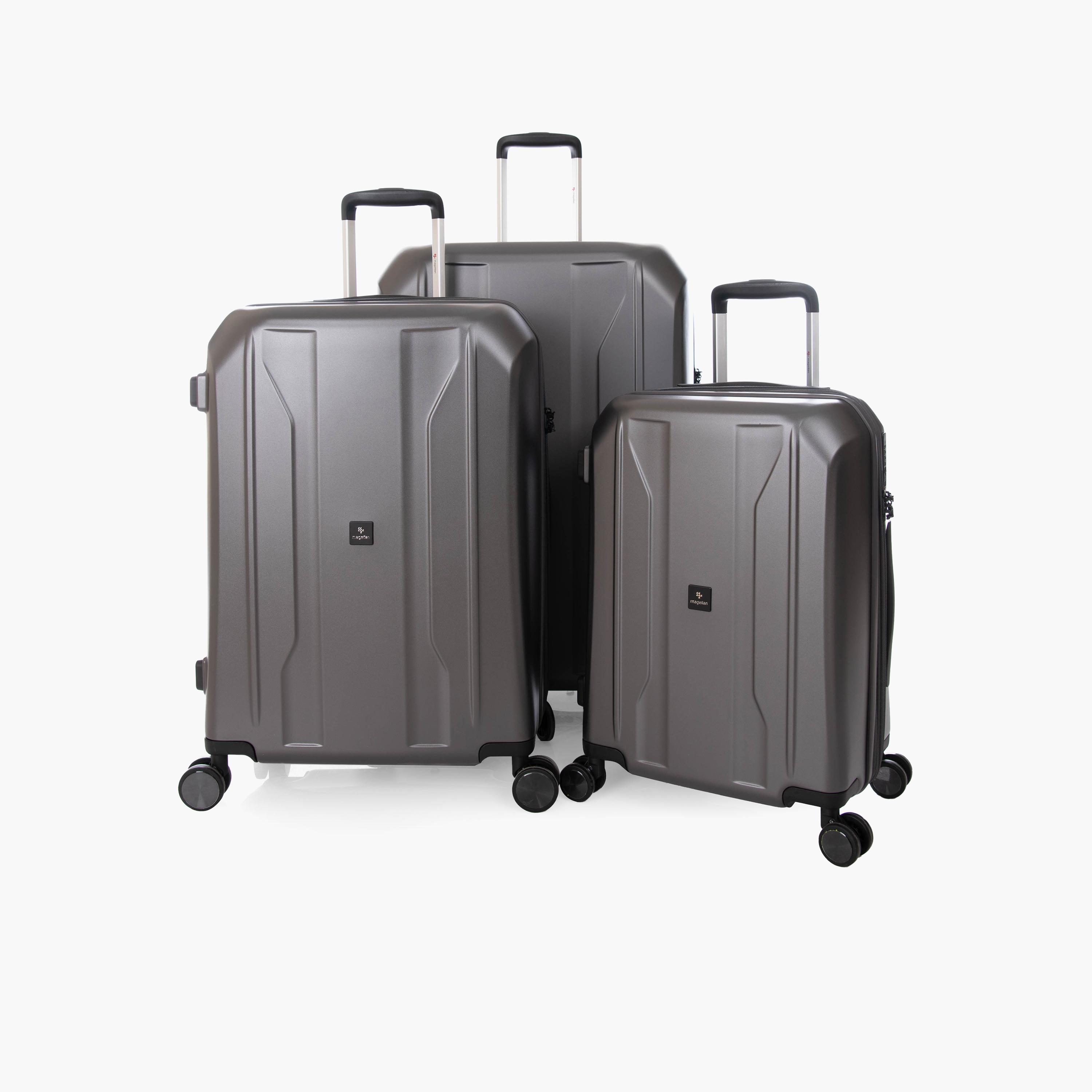 ماجلان - طقم شنط سفر 3 قطع جوانب صلبة من ABS والبولي كربونات أربع عجلات دوارة قفل TSA-travel-luggagesandbags-luggage-image-1