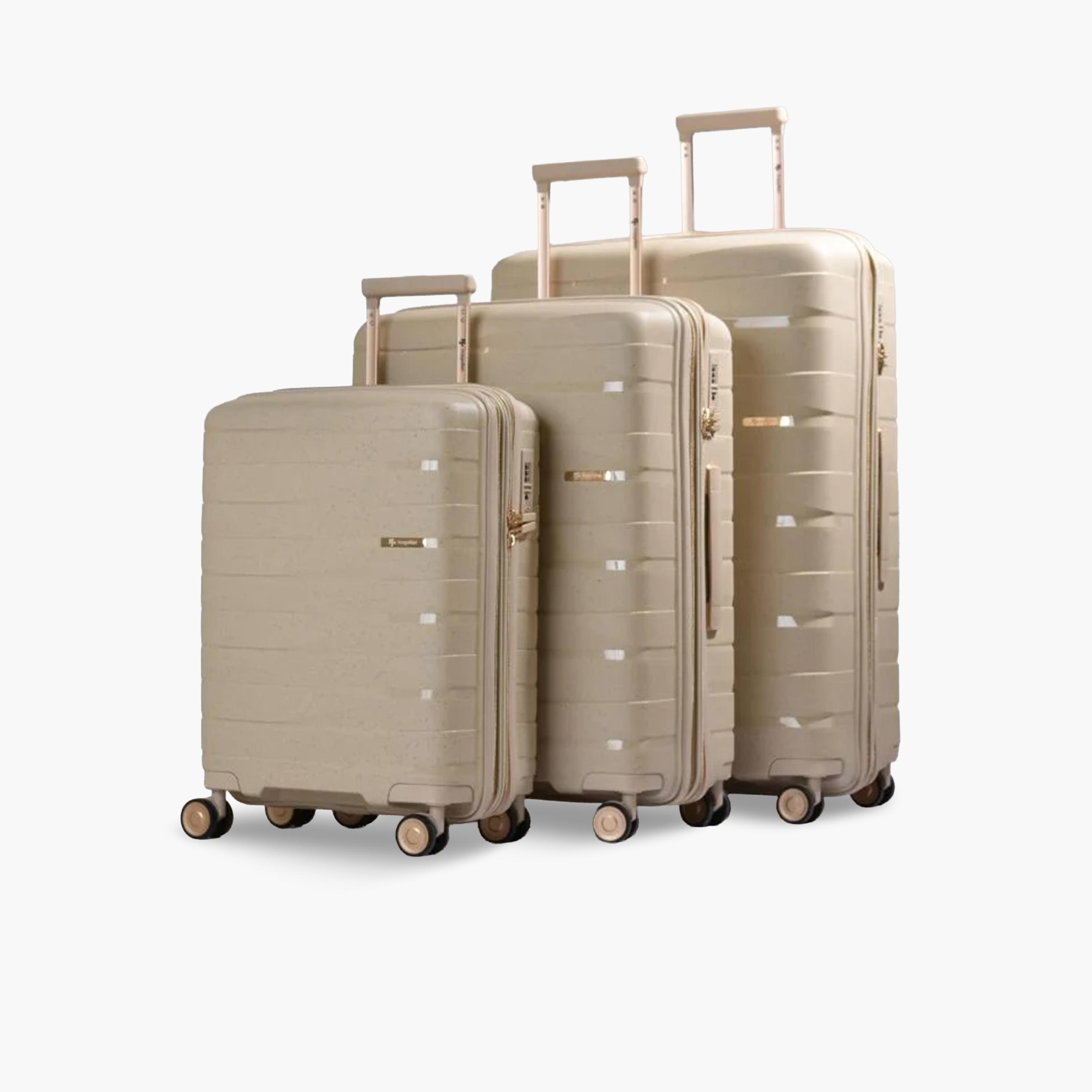 ماجلان - طقم شنط سفر 3 قطع جوانب صلبة من البولي بروبيلين أربع عجلات دوارة قفل TSA-travel-luggagesandbags-luggage-image-1