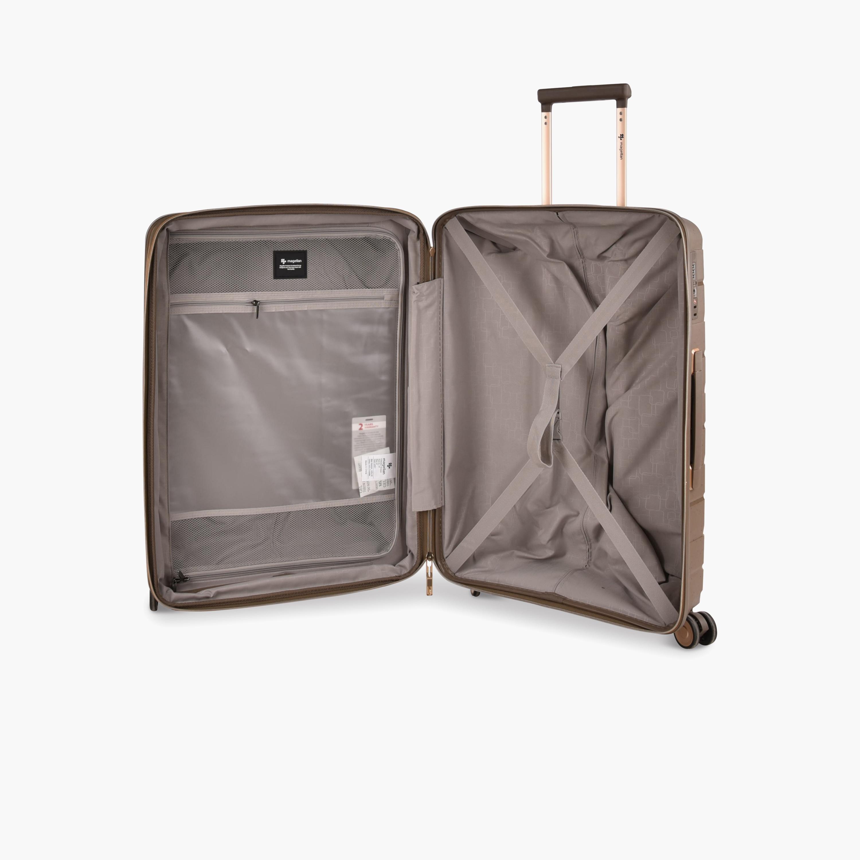 ماجلان - طقم شنط سفر 3 قطع جوانب صلبة من البولي بروبيلين أربع عجلات دوارة قفل TSA-travel-luggagesandbags-luggage-image-3