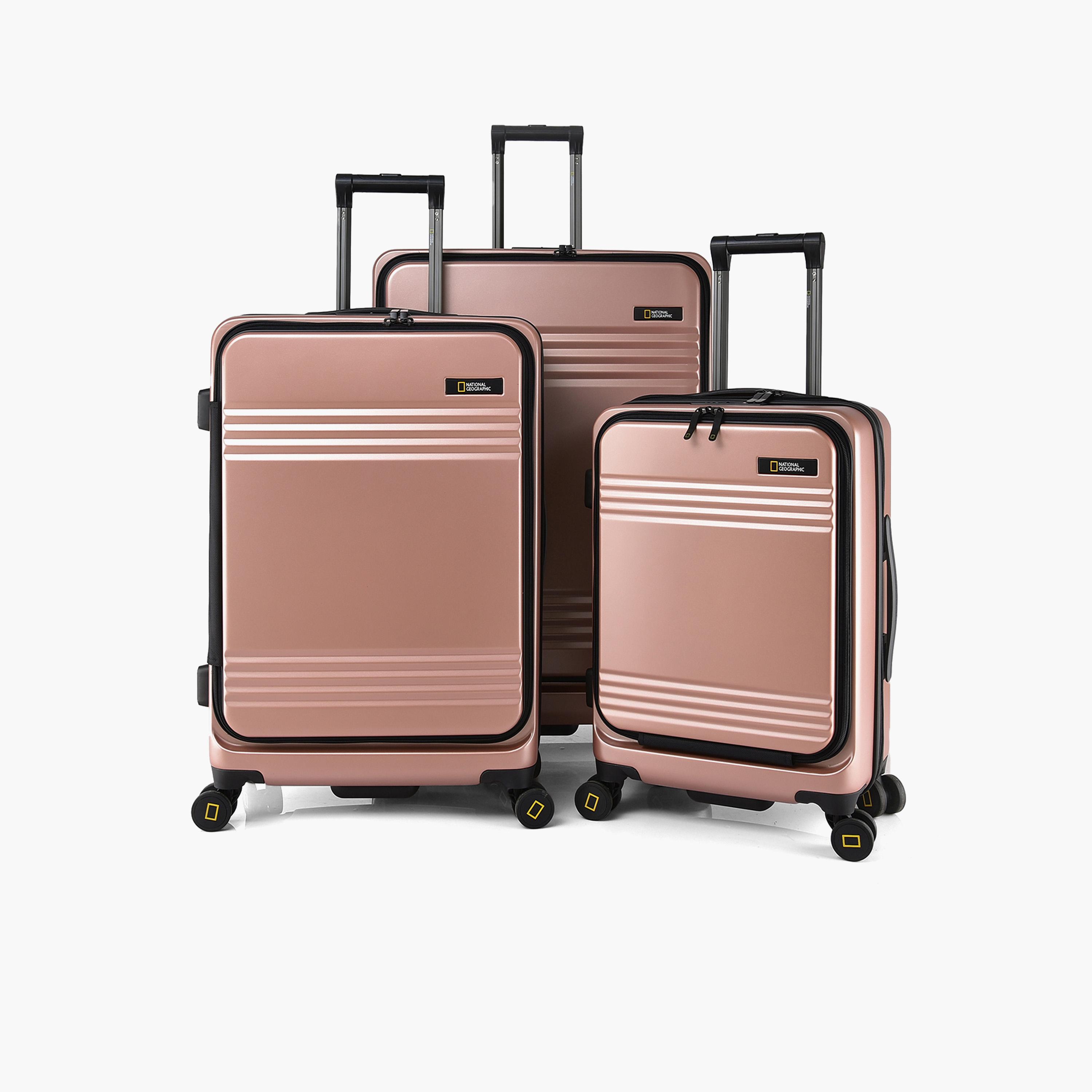 National Geographic Set of 3 Polycarbonate with ABS Hardcase 4-Wheeler Spinner Trolley Bag with TSA Lock | N165HA/3P-travel-luggagesandbags-luggage-image-1