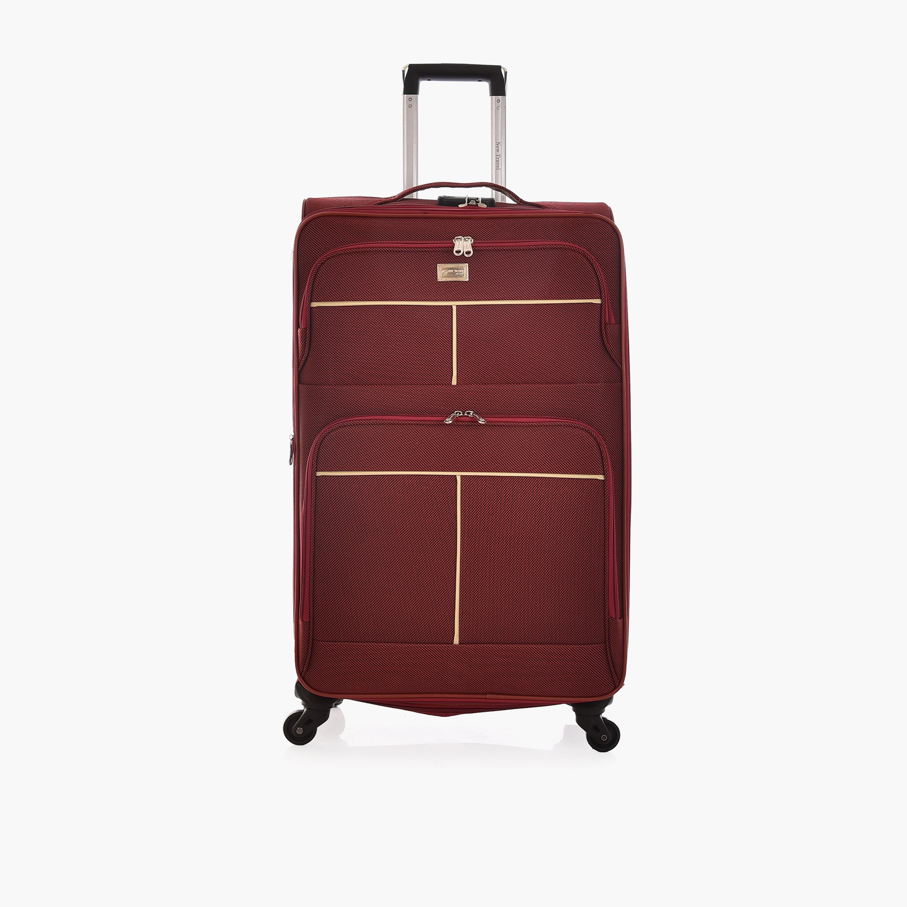 New Travel Set of 3 Textile Soft-Sided 4-Wheeler Spinner Trolley Bags with Combination Lock-travel-luggagesandbags-luggage-image-4