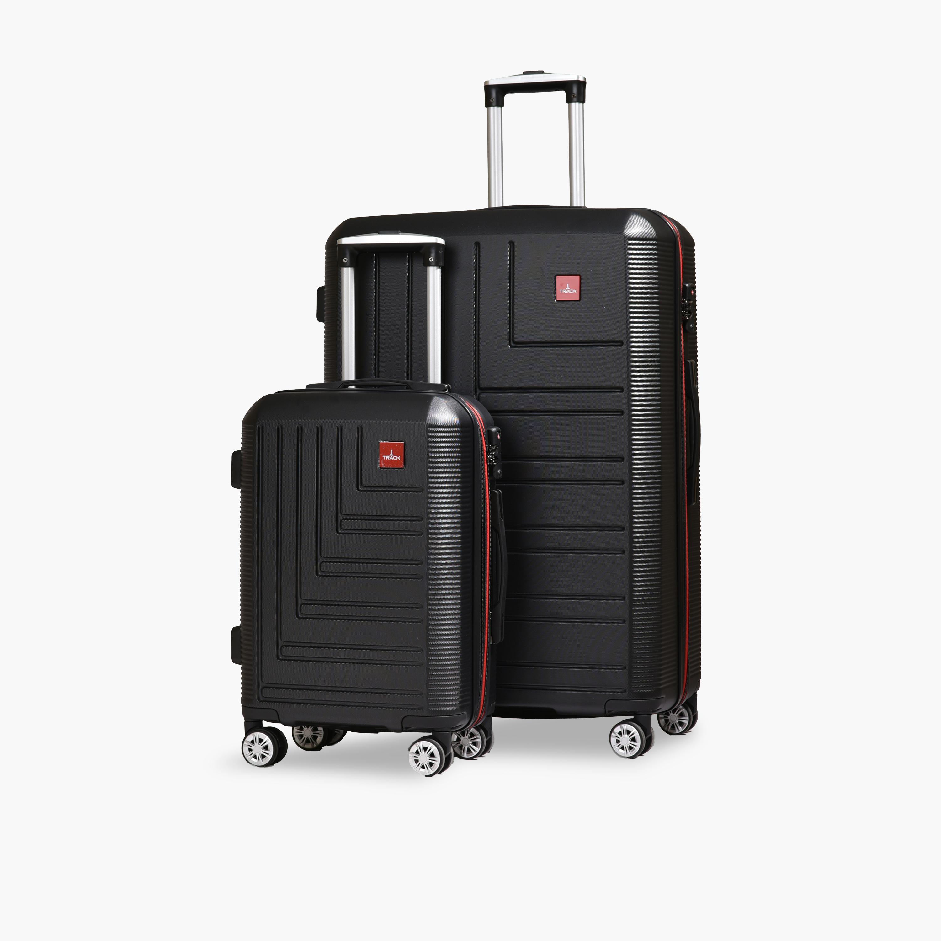 Track Set of 2 ABS Hard-Sided 4-Wheeler Spinner Trolley Bags with TSA Lock-travel-luggagesandbags-luggage-image-1