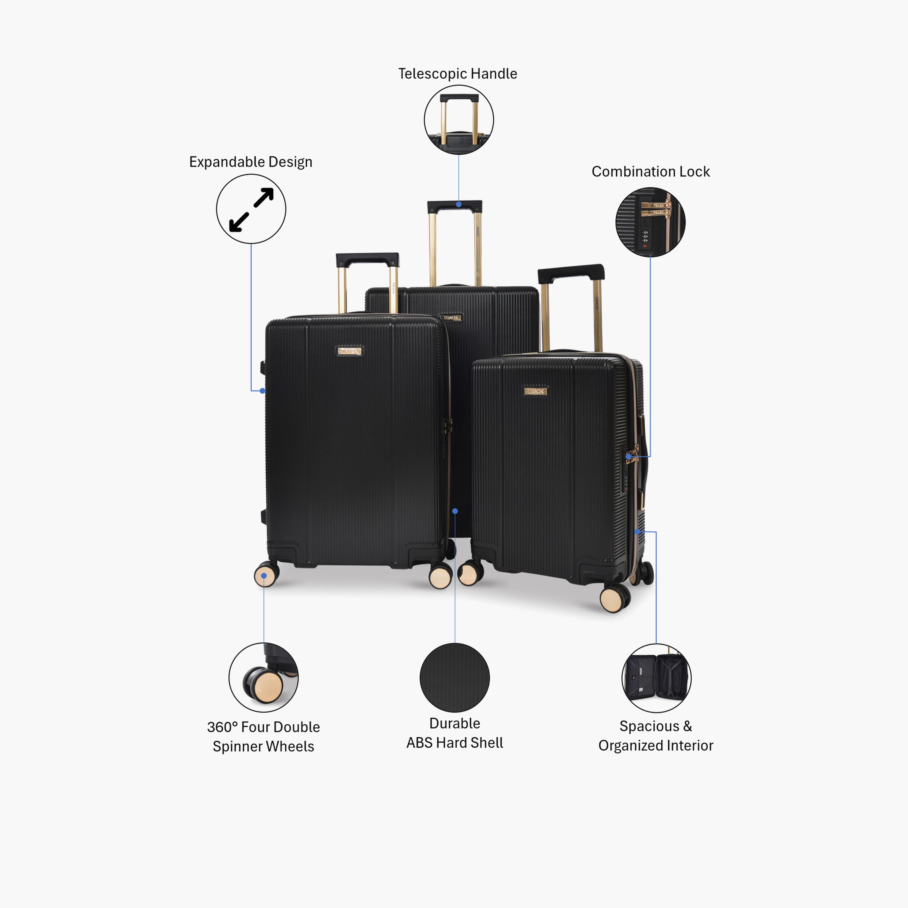 تراك - طقم شنط سفر 3 قطع جوانب ABS صلبة أربع عجلات دوارة قفل برقم سري-travel-luggagesandbags-luggage-image-2