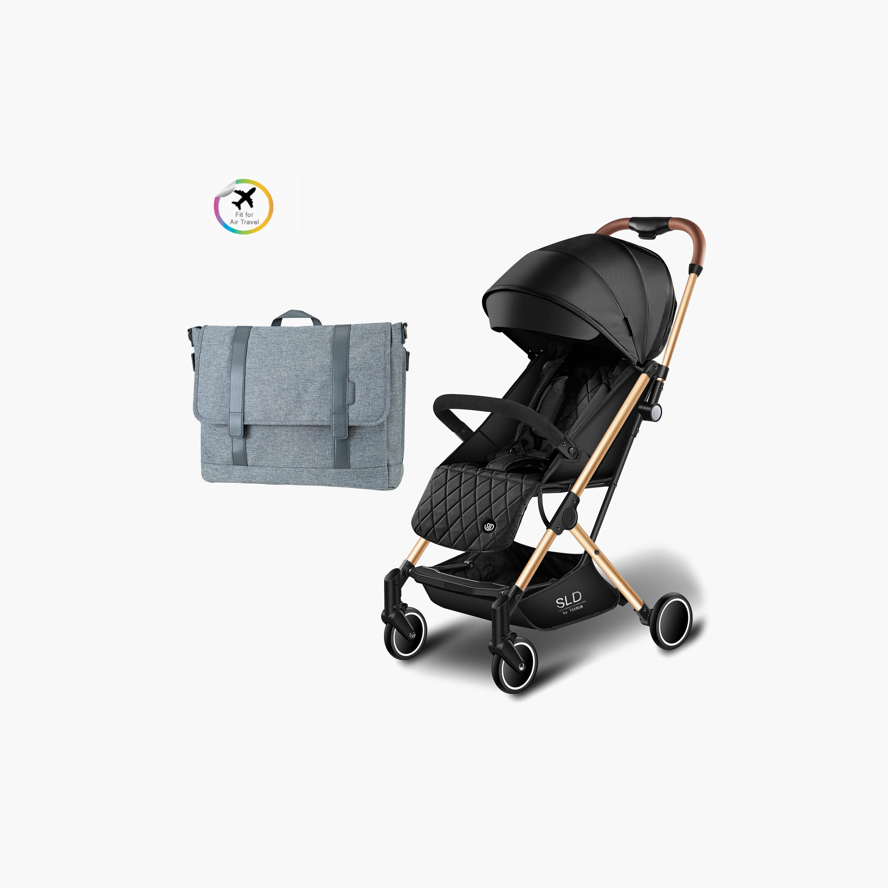 عربة أطفال ترافل لايت مع حقيبة حفاضات ومفرش تغيير من تكنم-baby-gear-strollersandprams-strollers-image-1