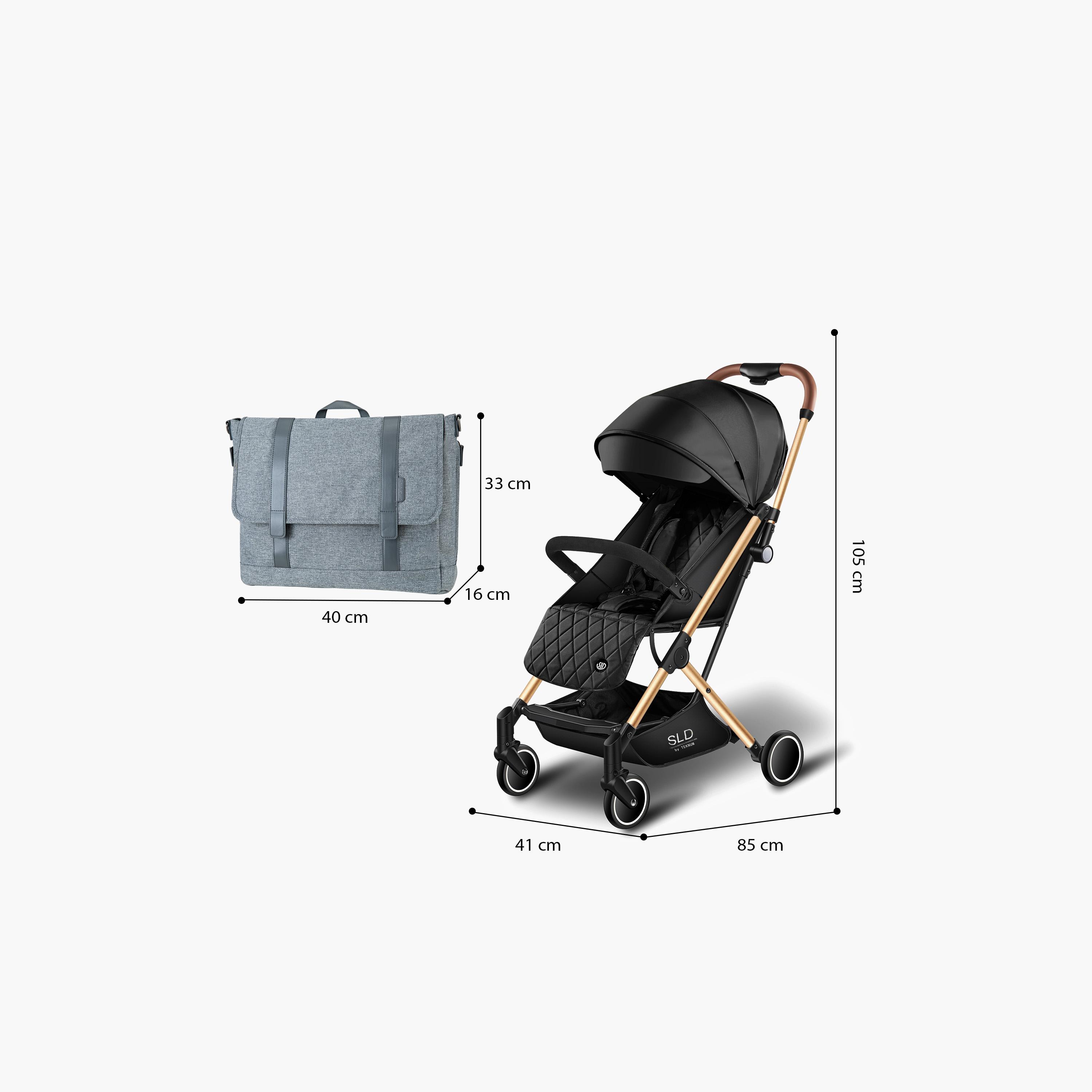 عربة أطفال ترافل لايت مع حقيبة حفاضات ومفرش تغيير من تكنم-baby-gear-strollersandprams-strollers-image-15