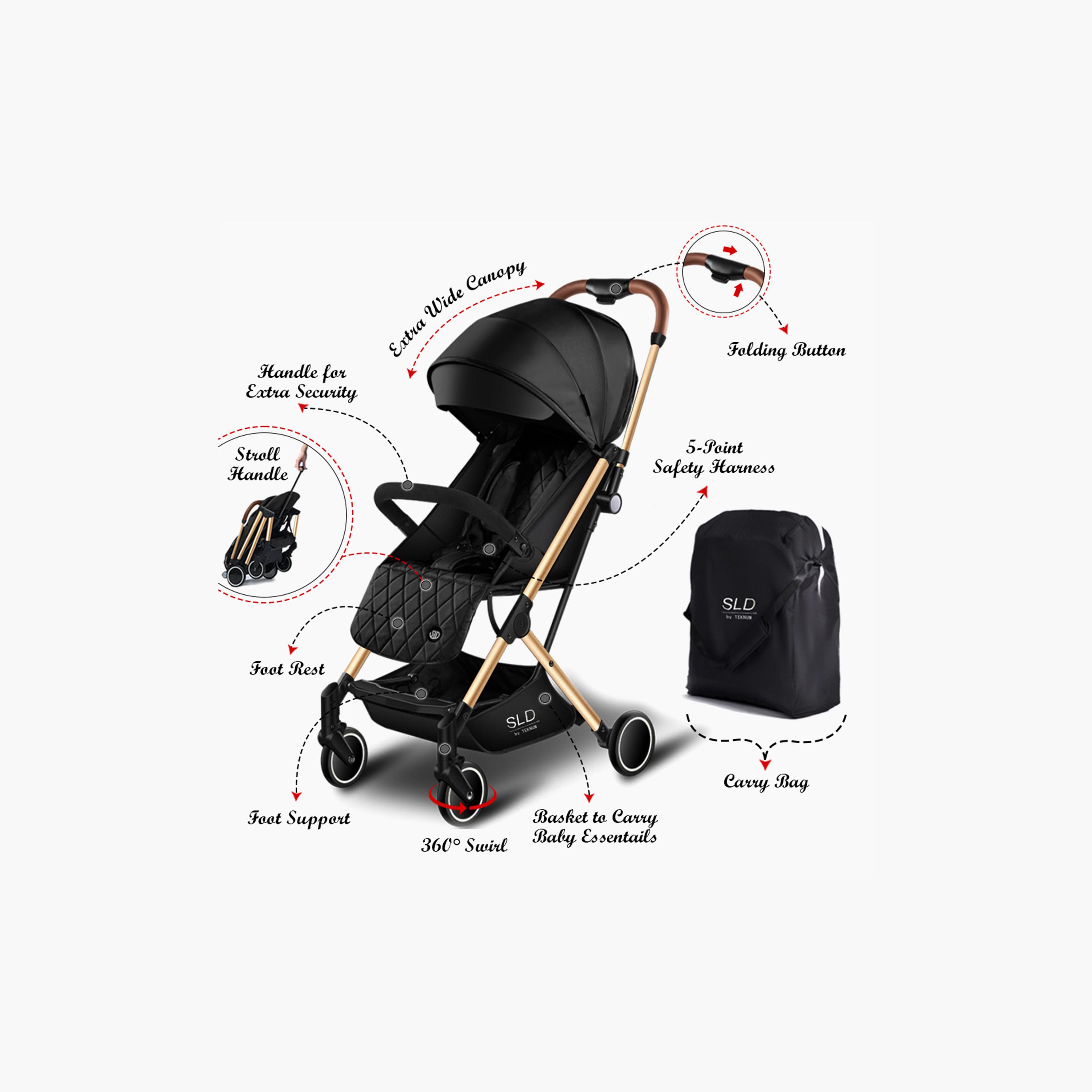 عربة أطفال ترافل لايت مع حقيبة حفاضات ومفرش تغيير من تكنم-baby-gear-strollersandprams-strollers-image-18