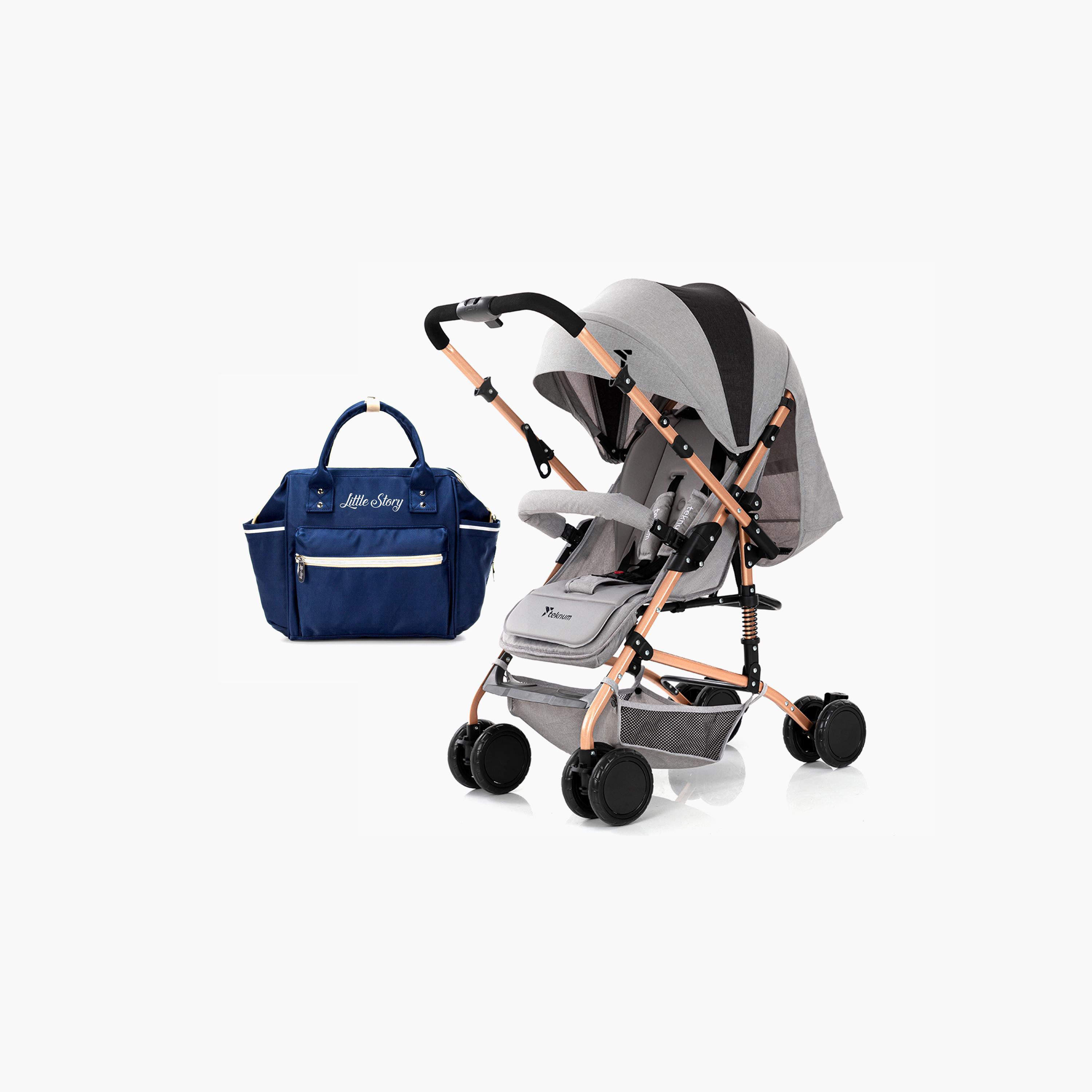 Teknum Reversible Trip Stroller with Diaper Bag-baby-gear-strollersandprams-strollers-image-1