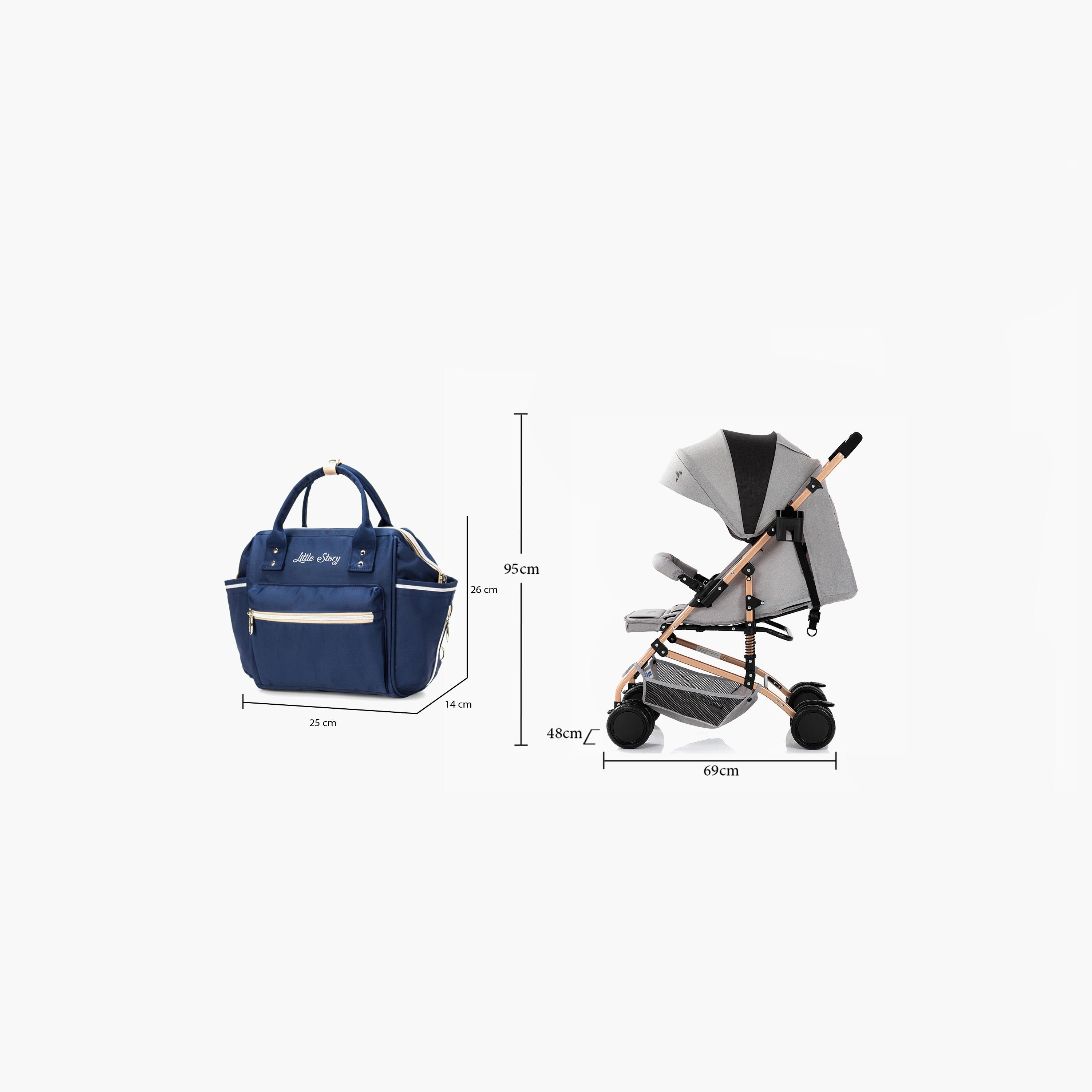 Teknum Reversible Trip Stroller with Diaper Bag-baby-gear-strollersandprams-strollers-image-10