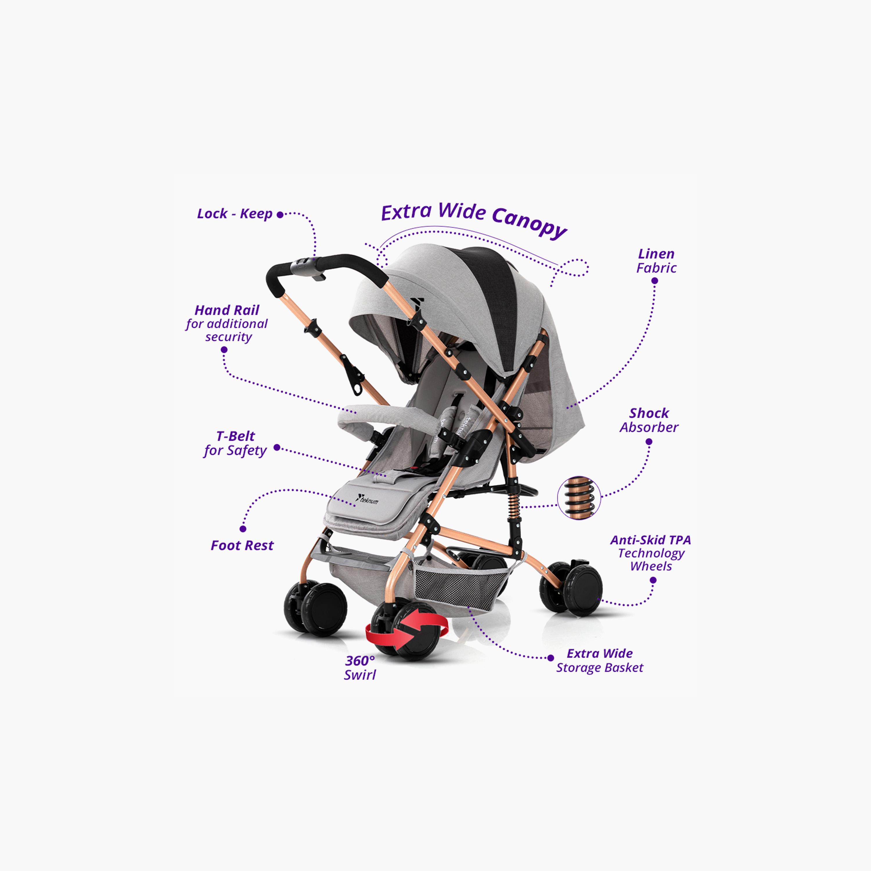 Teknum Reversible Trip Stroller with Diaper Bag-baby-gear-strollersandprams-strollers-image-16