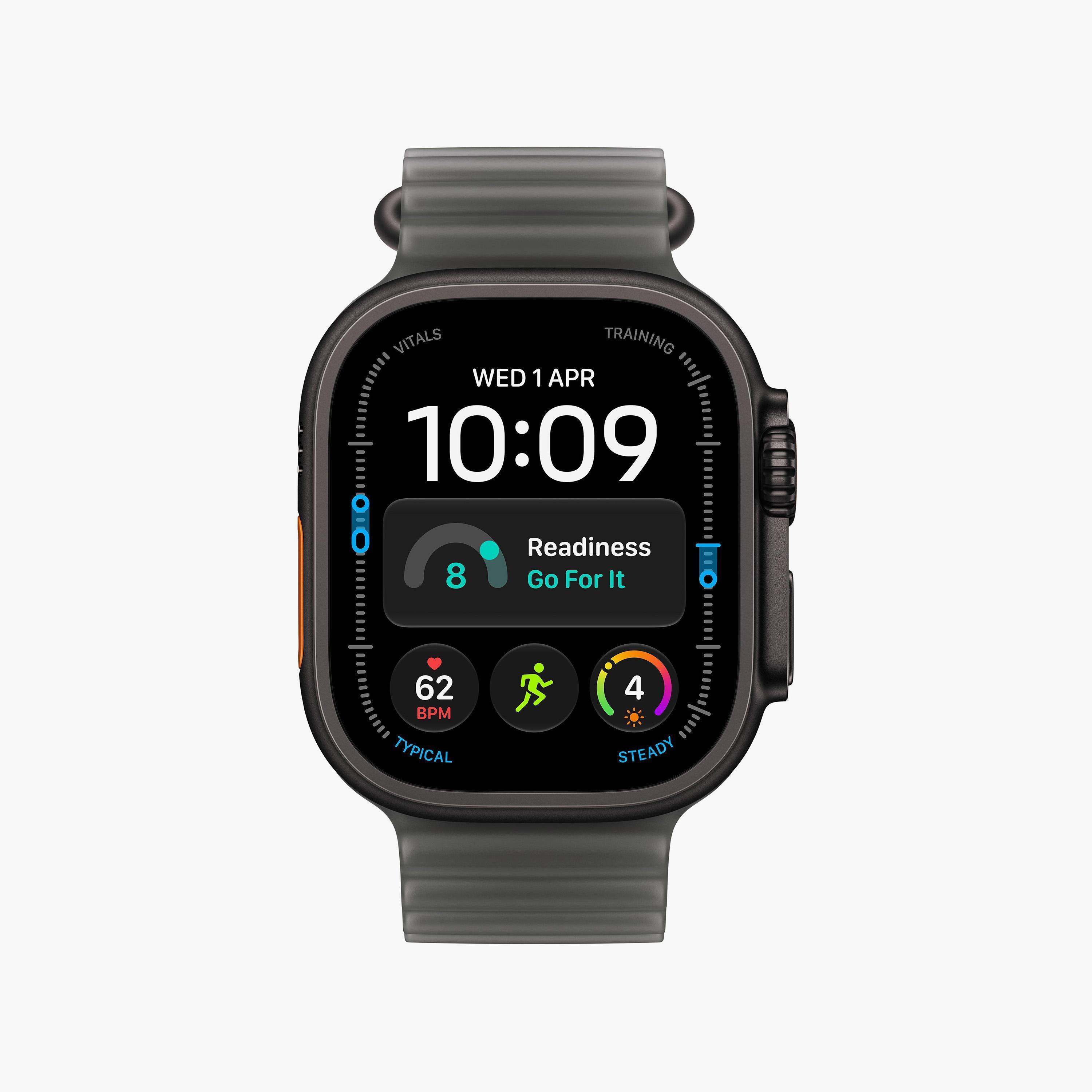 Apple Watch Ultra 4 GPS + Cellular 49mm Black Titanium Case with Translucent Black Ocean Band-men-watchesandjewellery-watches-image-1