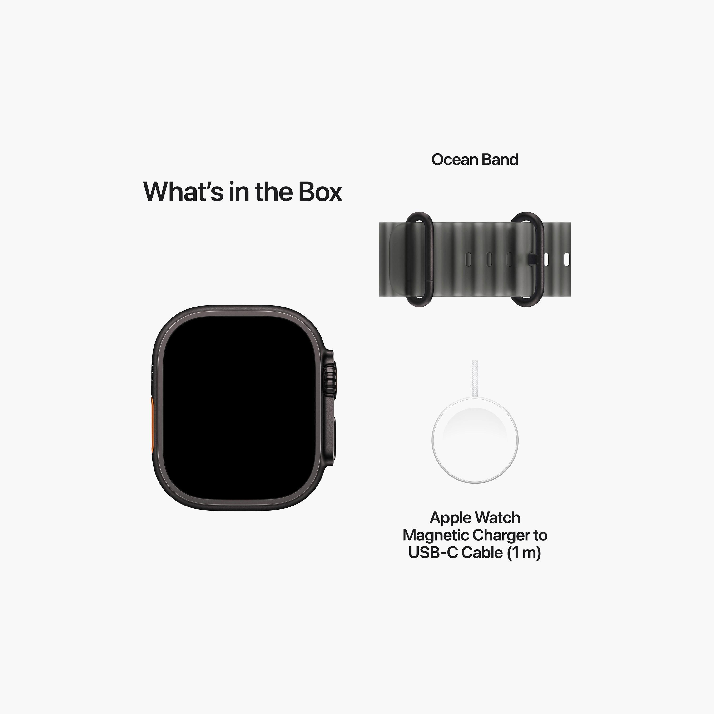 Apple Watch Ultra 4 GPS + Cellular 49mm Black Titanium Case with Translucent Black Ocean Band-men-watchesandjewellery-watches-image-8