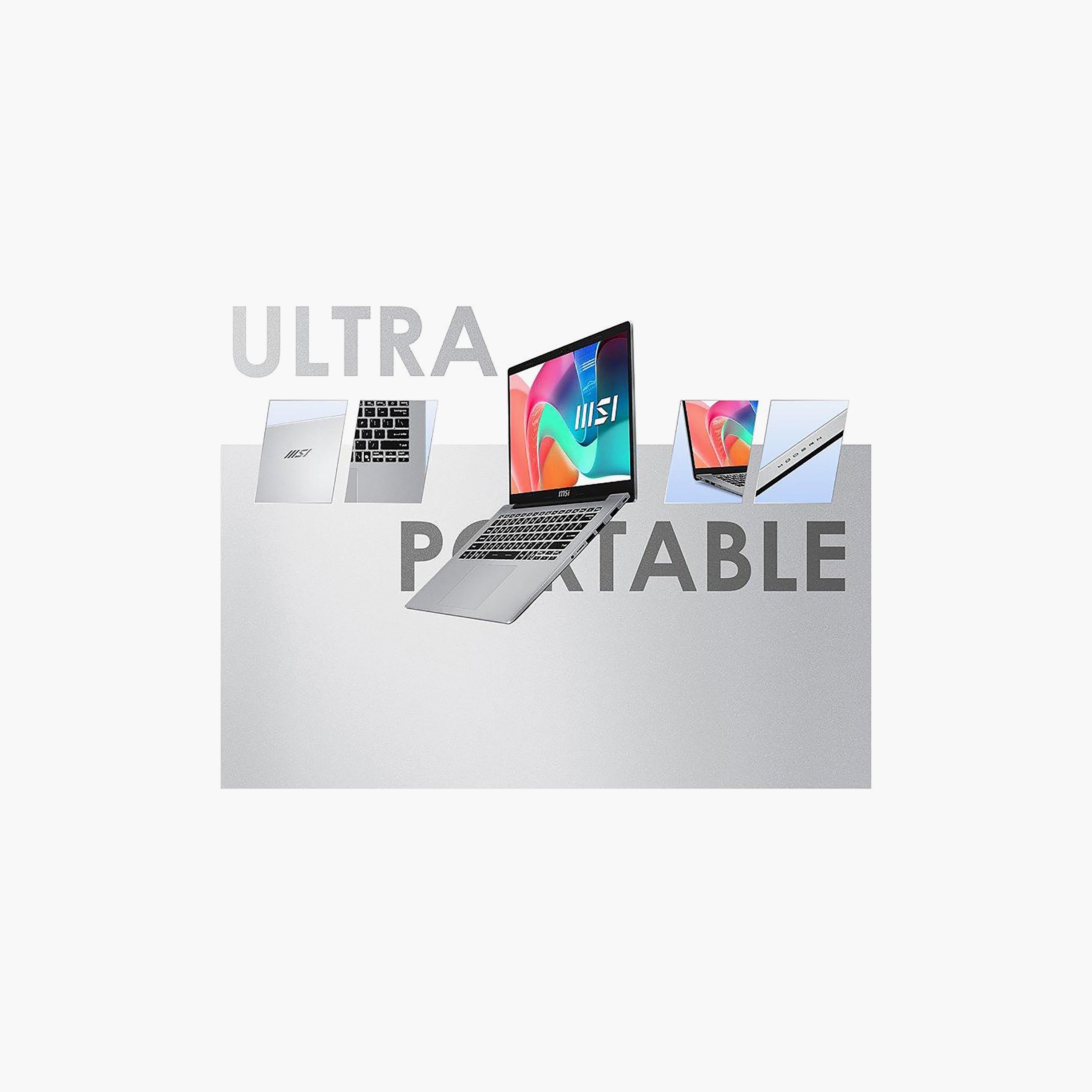 لاب توب مودرن 14 إنتل كور 5 120U رام 16GB سعة 512GB شاشة 14" FHD ويندوز 11 فضي من إم إس إي-electronics-laptops-image-8