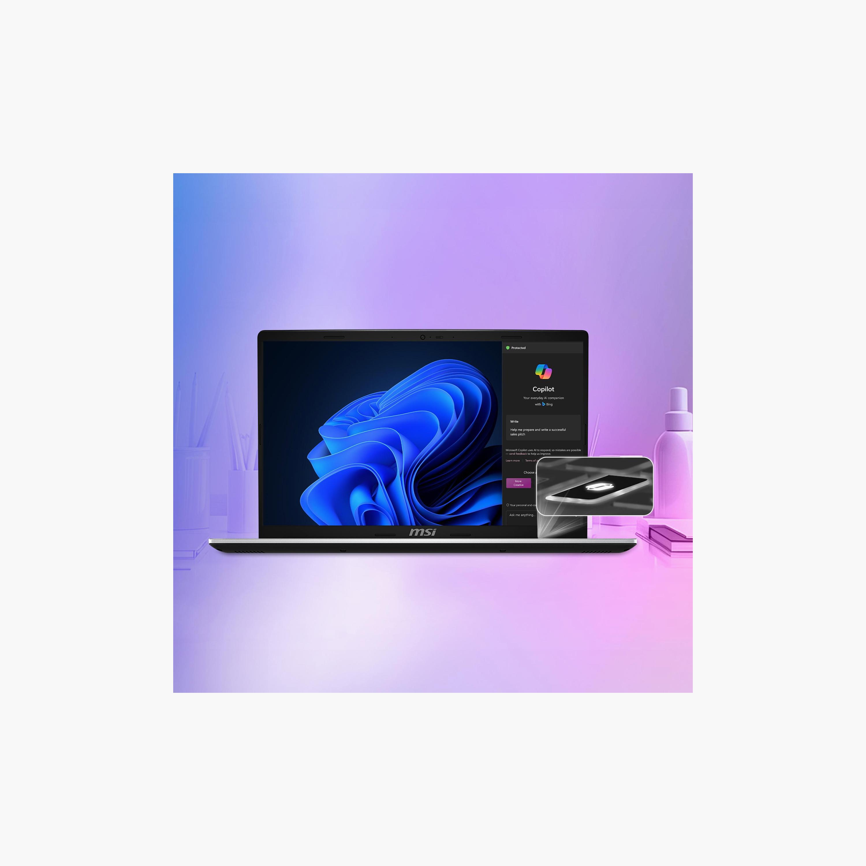 لاب توب مودرن 15 إنتل كور 7 150U رام 16GB سعة 512GB شاشة 15.6" FHD ويندوز 11 هوم من إم إس إي-electronics-laptops-image-4