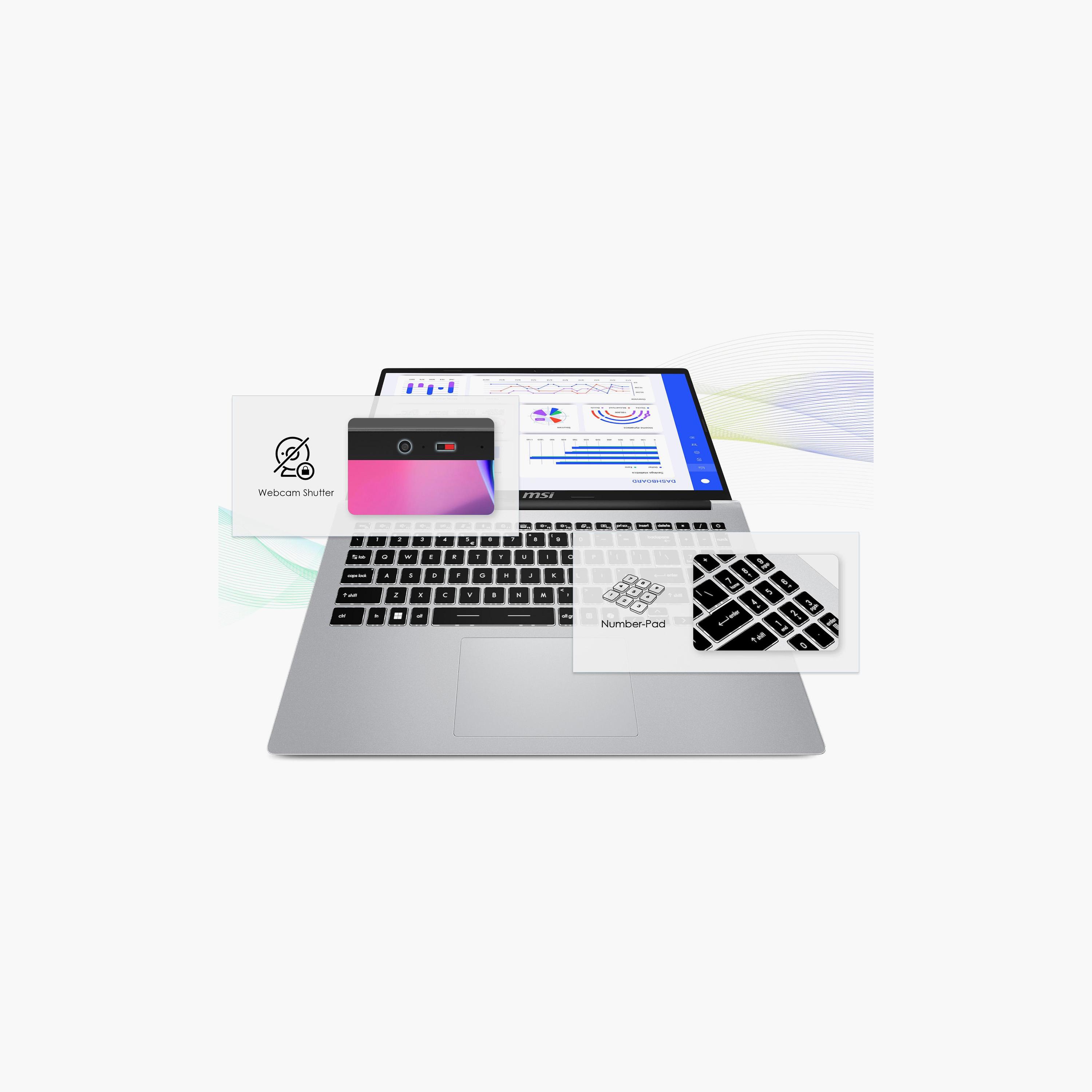 لاب توب مودرن 15 إنتل كور 7 150U رام 16GB سعة 512GB شاشة 15.6" FHD ويندوز 11 هوم من إم إس إي-electronics-laptops-image-8