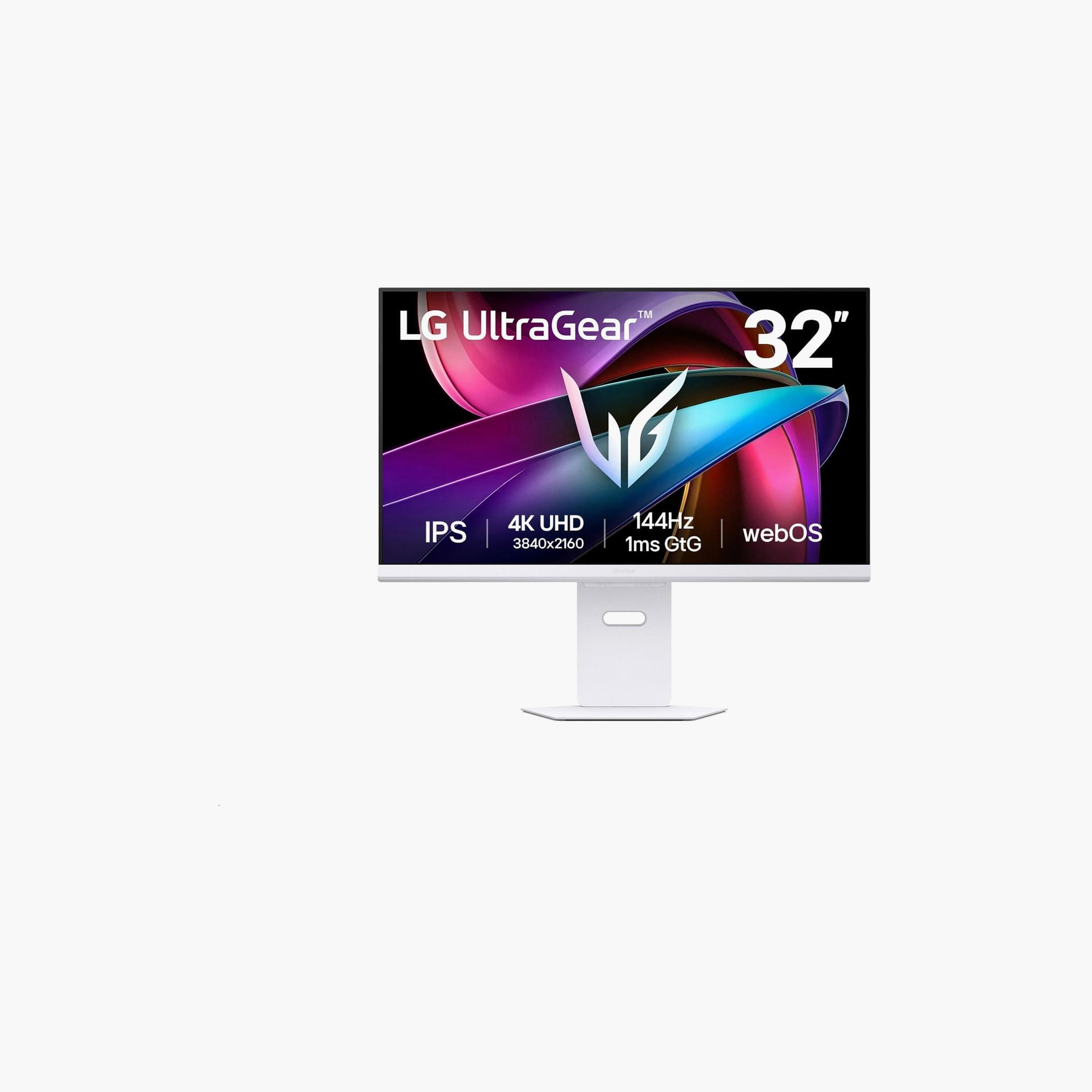 شاشة ألعاب أولترا جير 32" UHD 4K تردد 144Hz نظام webOS 24 أبيض من إل جي-electronics-accessories-computeraccesories-image-1