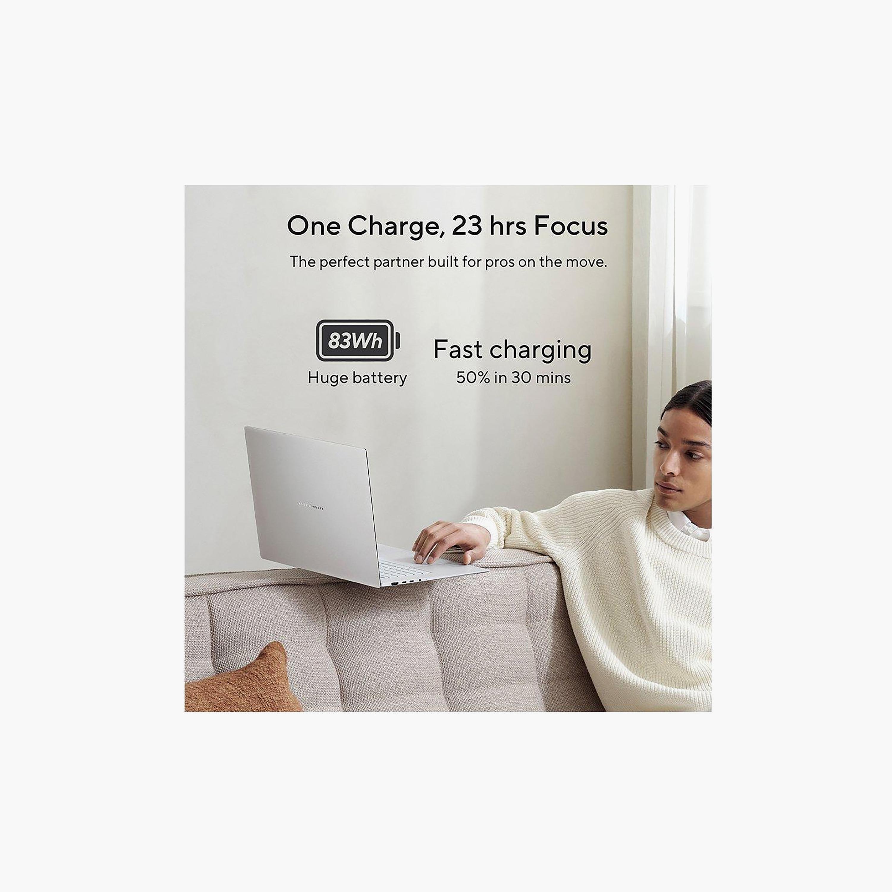 لاب توب زين بوك S 16 رايزن ذكاء اصطناعي 9 465 رام 24GB سعة 1TB شاشة 16.0" أبيض من أسوس-electronics-laptops-image-2