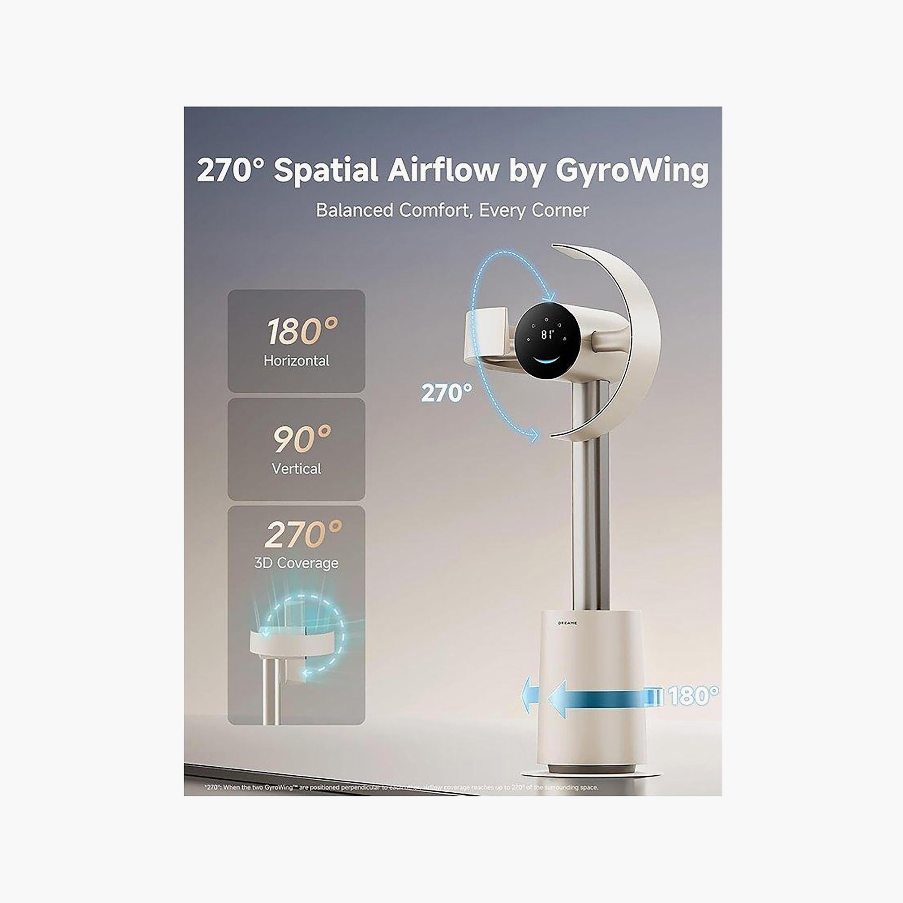 DREAME Multi Directional Bladeless Smart Fan Air Purifier Titanium Gold | CVF22A-GOLD-PROMO_EMAX_AE_ADIB_240926-image-2