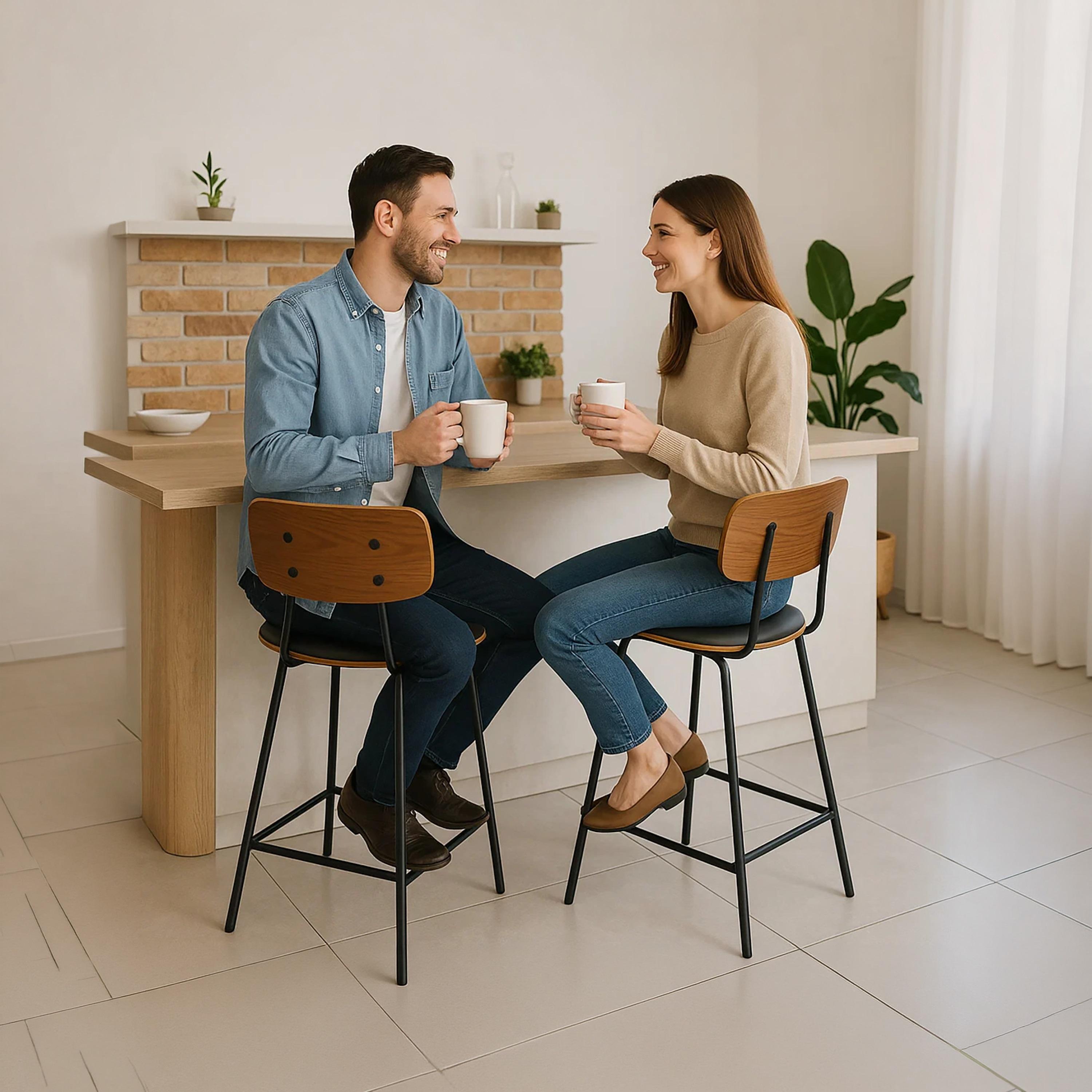 Maria Homes Brown Armless Bar Stool-furniture-sofaandseating-ottomansbeanbagsandpoufs-image-3