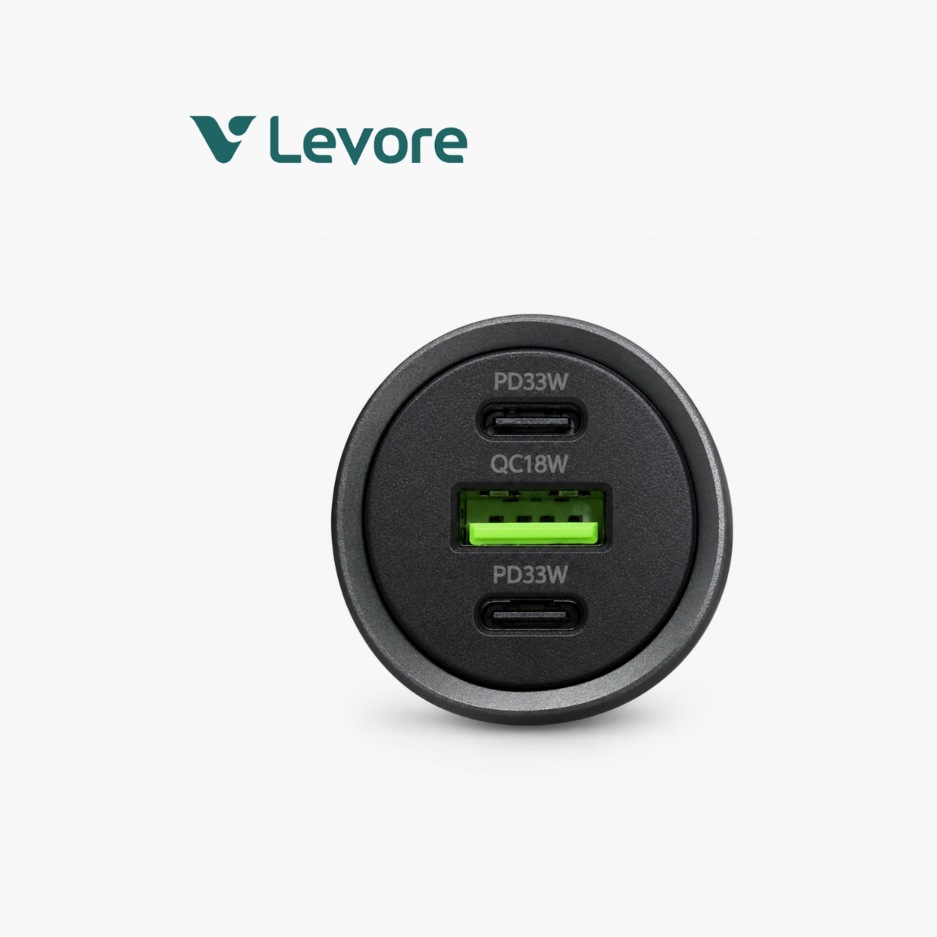 Levore Car Charger 2 USB-C and USB Ports 84W - Black-electronics-accessories-mobileaccesories-image-4