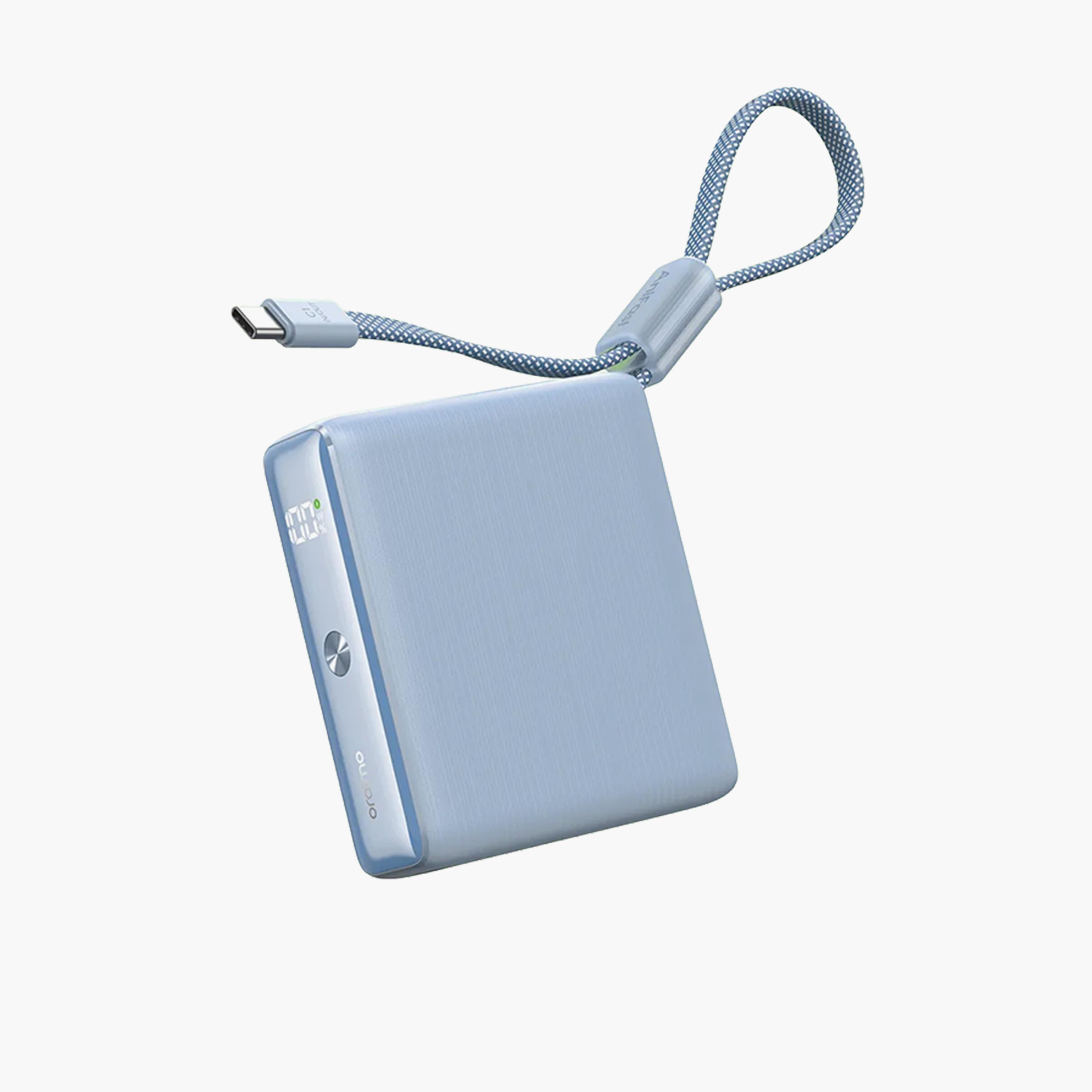 Oraimo PowerNova L11 Power Bank with USB-C and USB Ports, Built-in USB-C Cable 10000mAh 22.5W - Blue-electronics-accessories-mobileaccesories-image-1