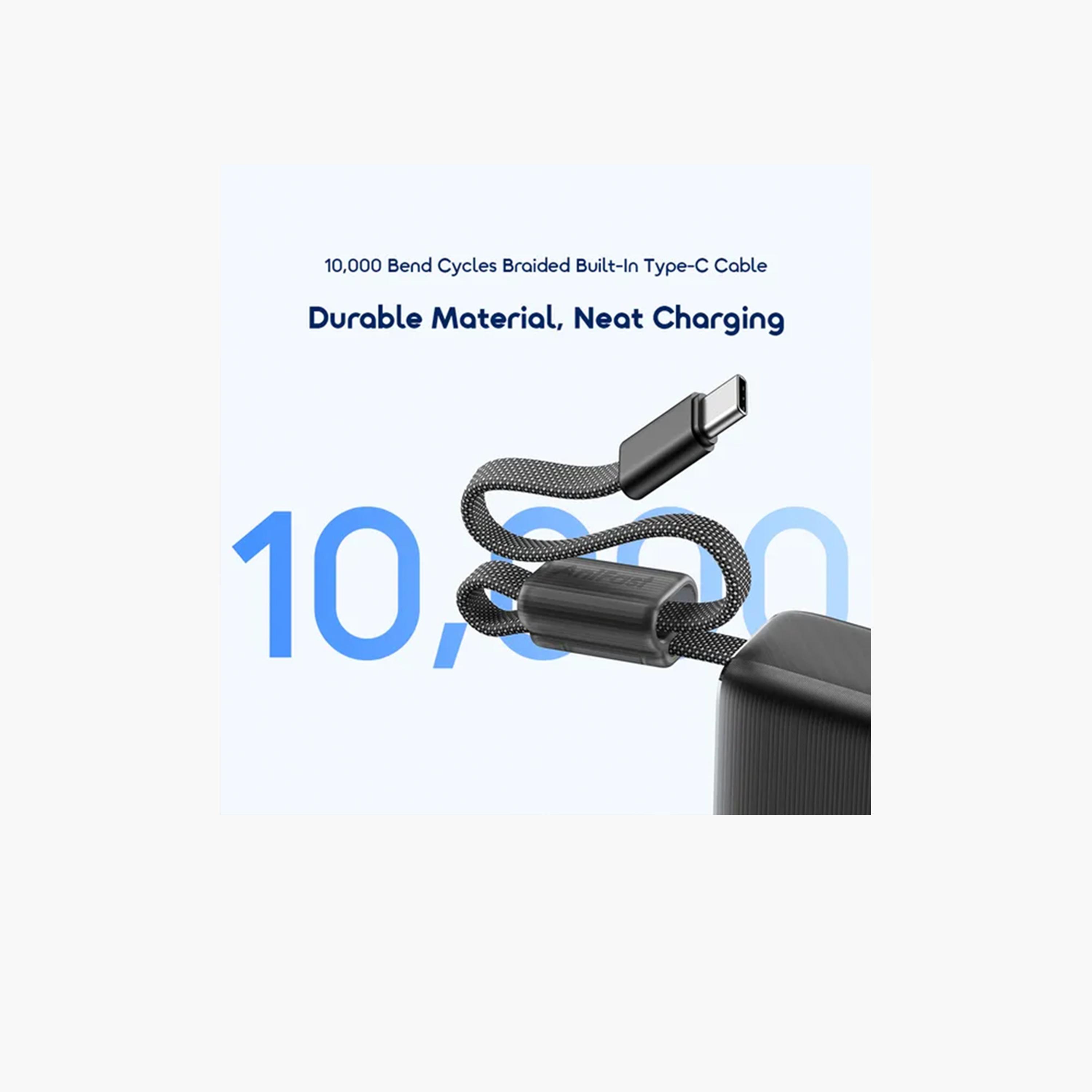 Oraimo PowerNova L11 Power Bank with USB-C and USB Ports, Built-in USB-C Cable 10000mAh 22.5W - Blue-electronics-accessories-mobileaccesories-image-3