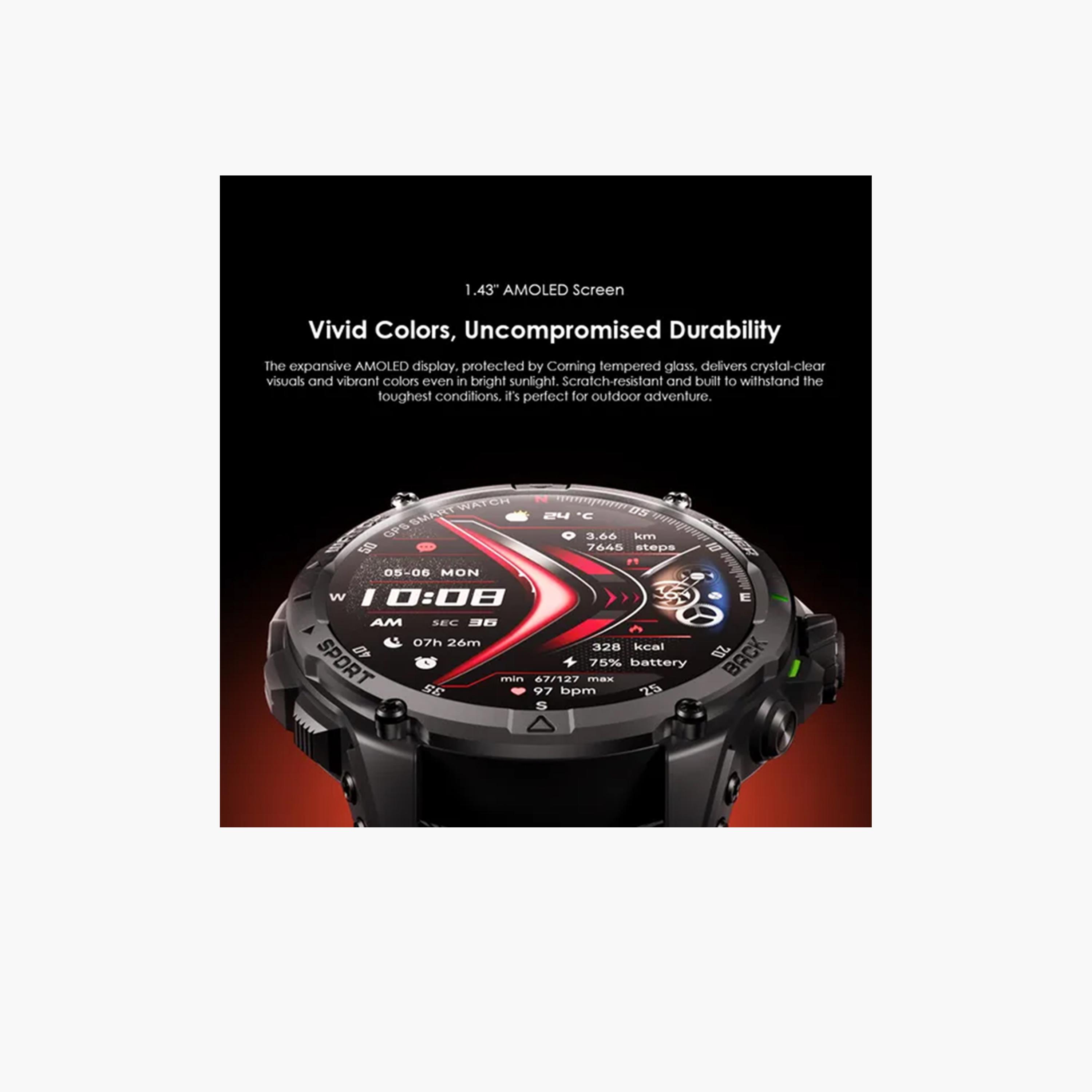 Oraimo Smartwatch GT 1.43" AMOLED - Dark Chrome-electronics-smartwatches-image-2