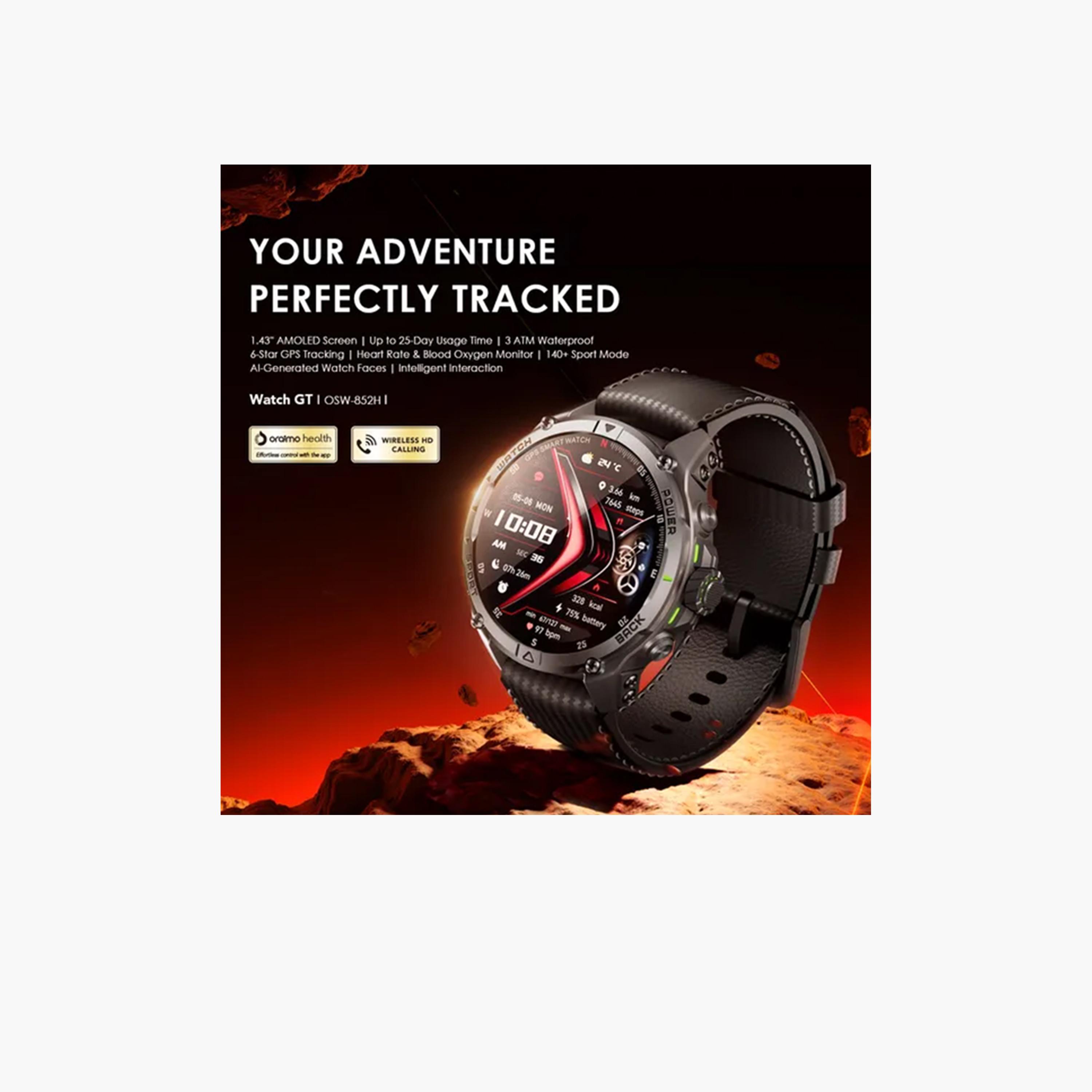 Oraimo Smartwatch GT 1.43" AMOLED - Dark Chrome-electronics-smartwatches-image-3
