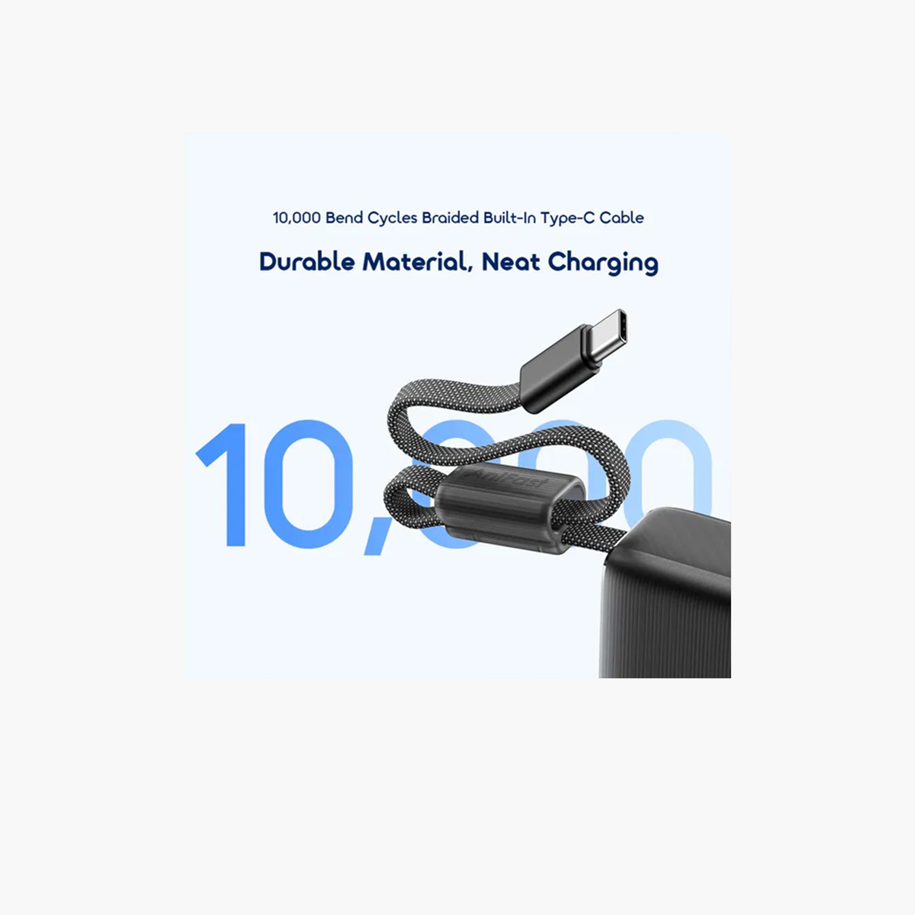 Oraimo PowerNova L11 Power Bank with USB-C and USB Ports, Built-in USB-C Cable 10000mAh 22.5W - Orange-electronics-accessories-mobileaccesories-image-4
