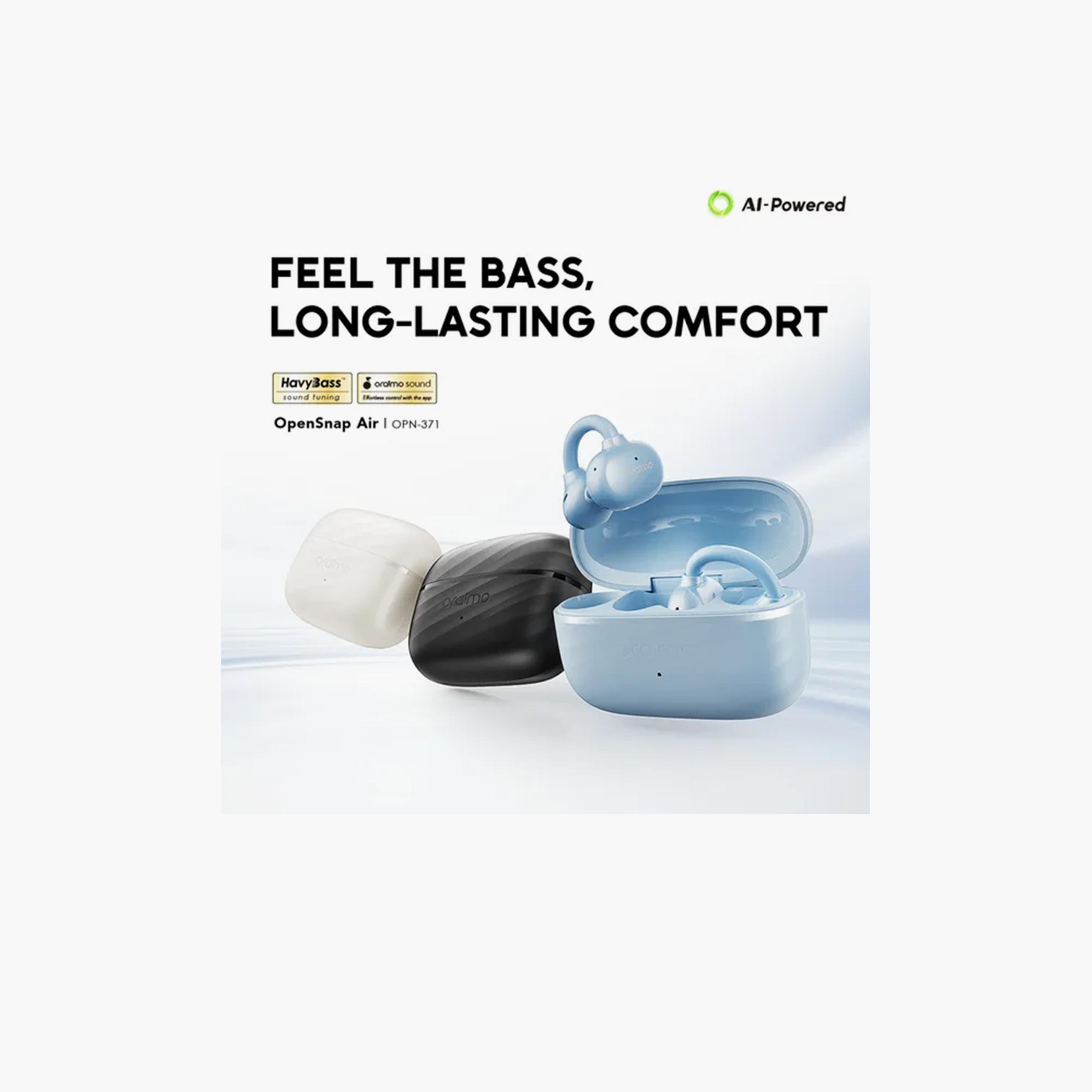 Oraimo OpenSnap Air Open-Ear Wireless Bluetooth Earbuds - Graphite Black-electronics-headphonesandearphones-image-2