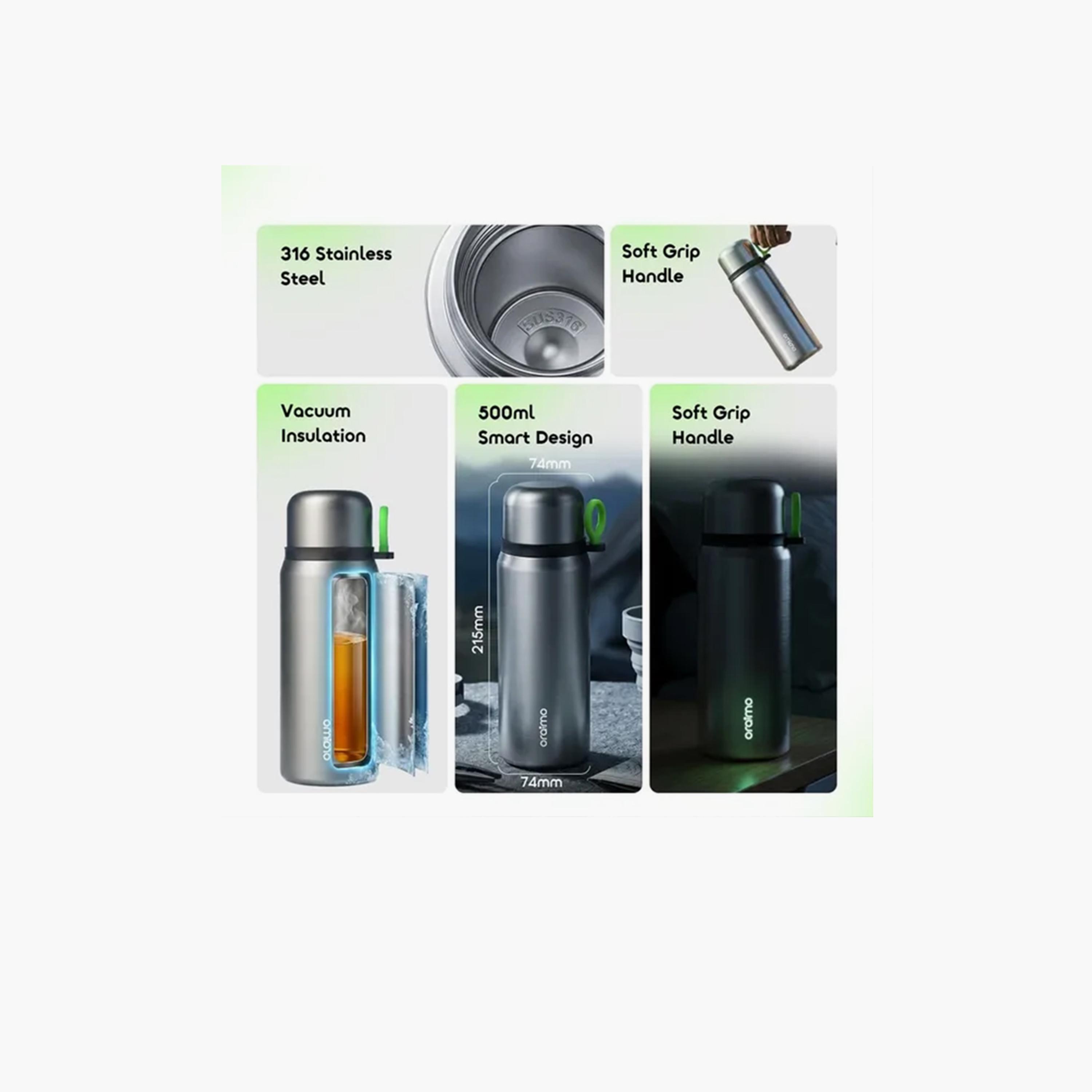 Oraimo ThermoShare 500 Premium Vacuum Insulated Water Bottle 500ml - Grey-household-dining-drinkserveware-bottles-image-3