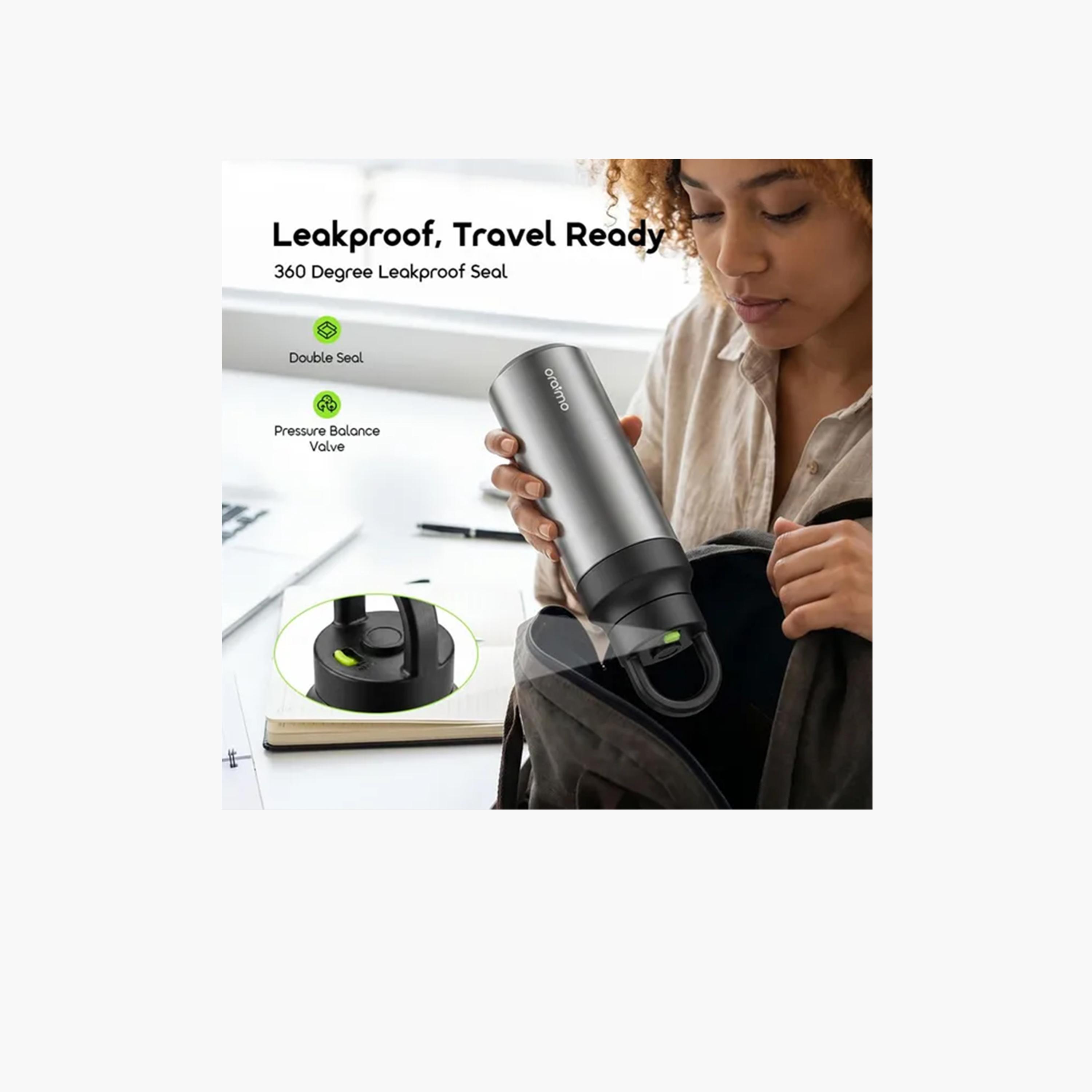 Oraimo QuickSnap 550 Portable Leakproof Insulated Water Bottle 550ml - Grey-household-dining-drinkserveware-bottles-image-4
