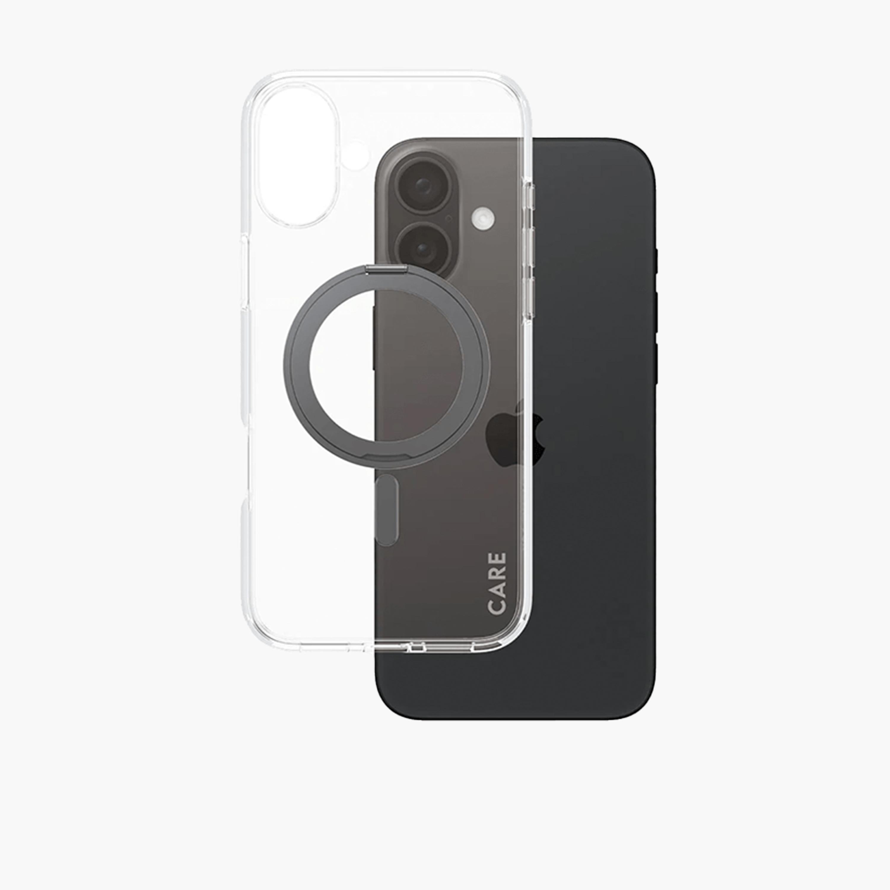 Panzer Glass CARE Case with Kickstand and MagSafe for iPhone 16 Plus - Clear Black-electronics-accessories-mobileaccesories-image-2