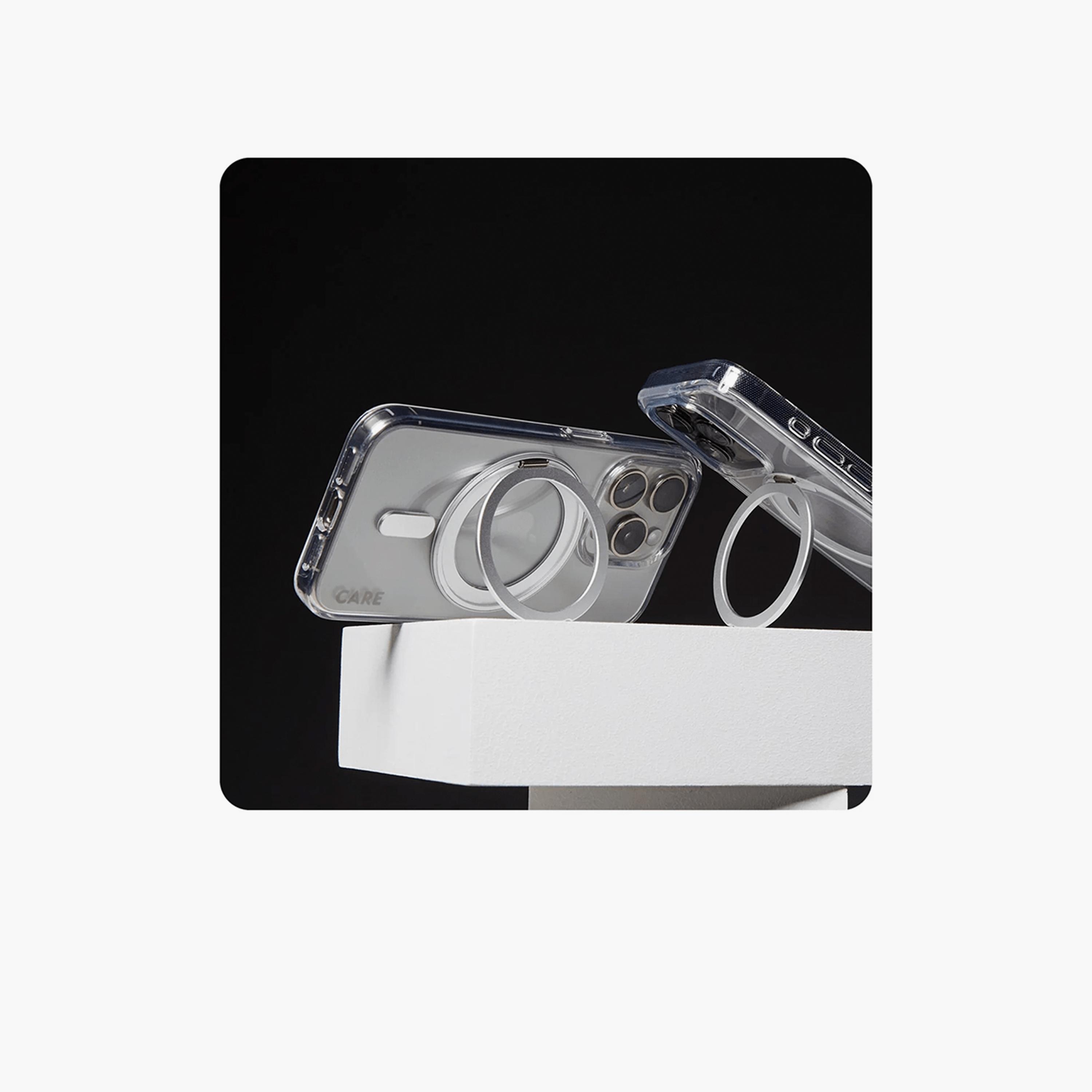 Panzer Glass CARE Case with Kickstand and MagSafe for iPhone 16 - Clear White-electronics-accessories-mobileaccesories-image-4