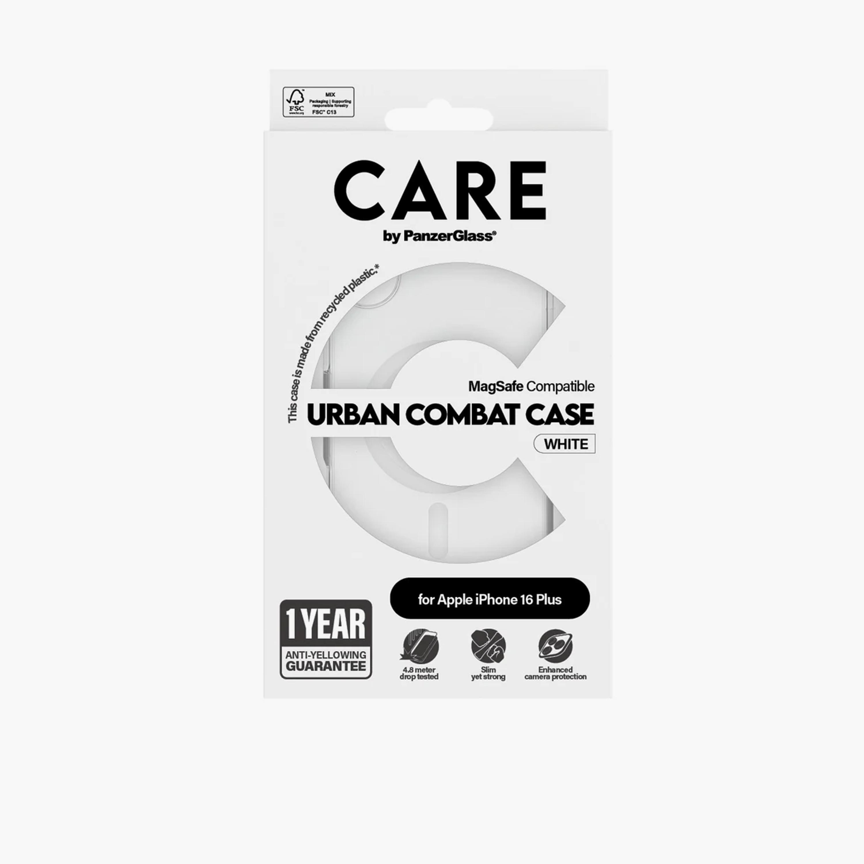 Panzer Glass CARE Flagship Urban Combat Case with MagSafe for iPhone 16 Plus - Clear White-electronics-accessories-mobileaccesories-image-4