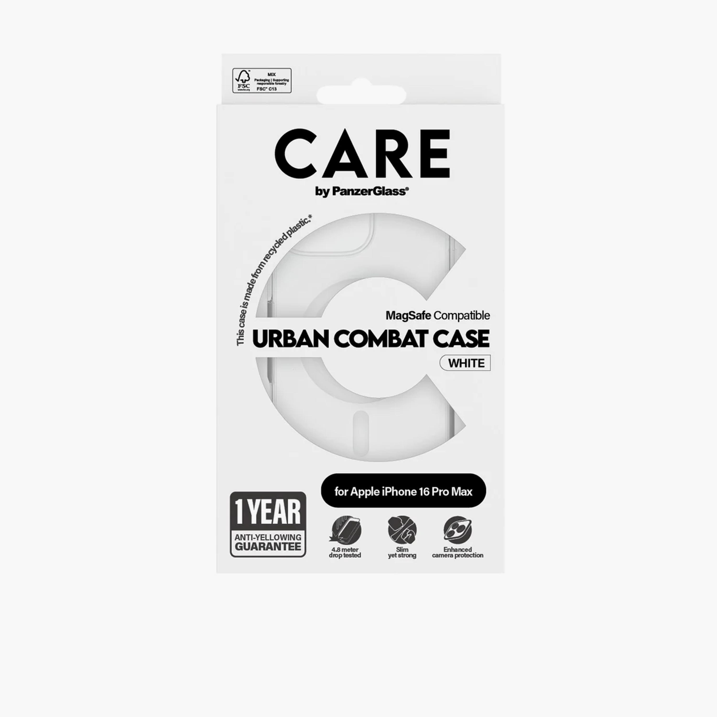Panzer Glass CARE Flagship Urban Combat Case with MagSafe for iPhone 16 Pro Max - Clear White-electronics-accessories-mobileaccesories-image-4