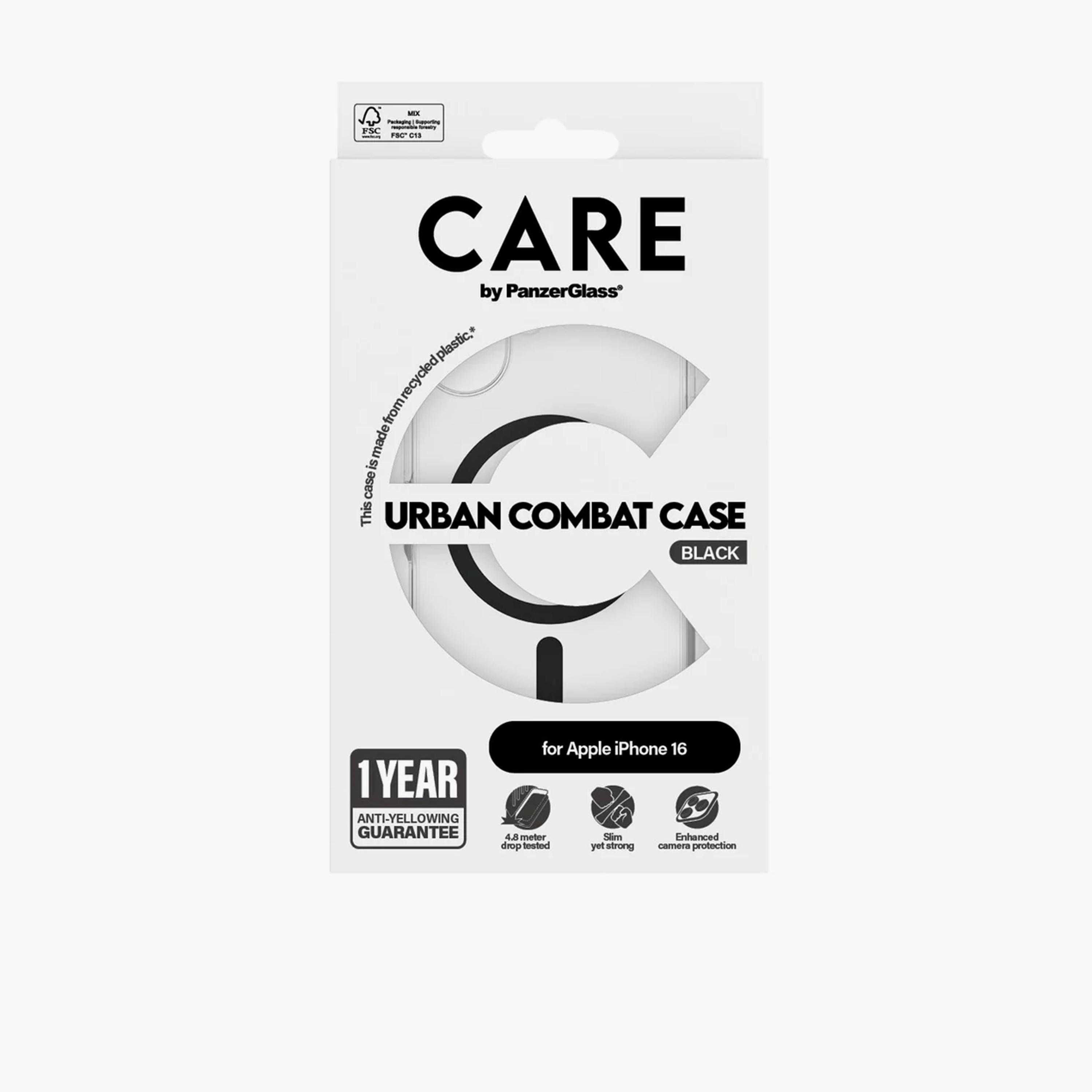 Panzer Glass CARE Flagship Urban Combat Case with MagSafe for iPhone 16 - Clear Black-electronics-accessories-mobileaccesories-image-4
