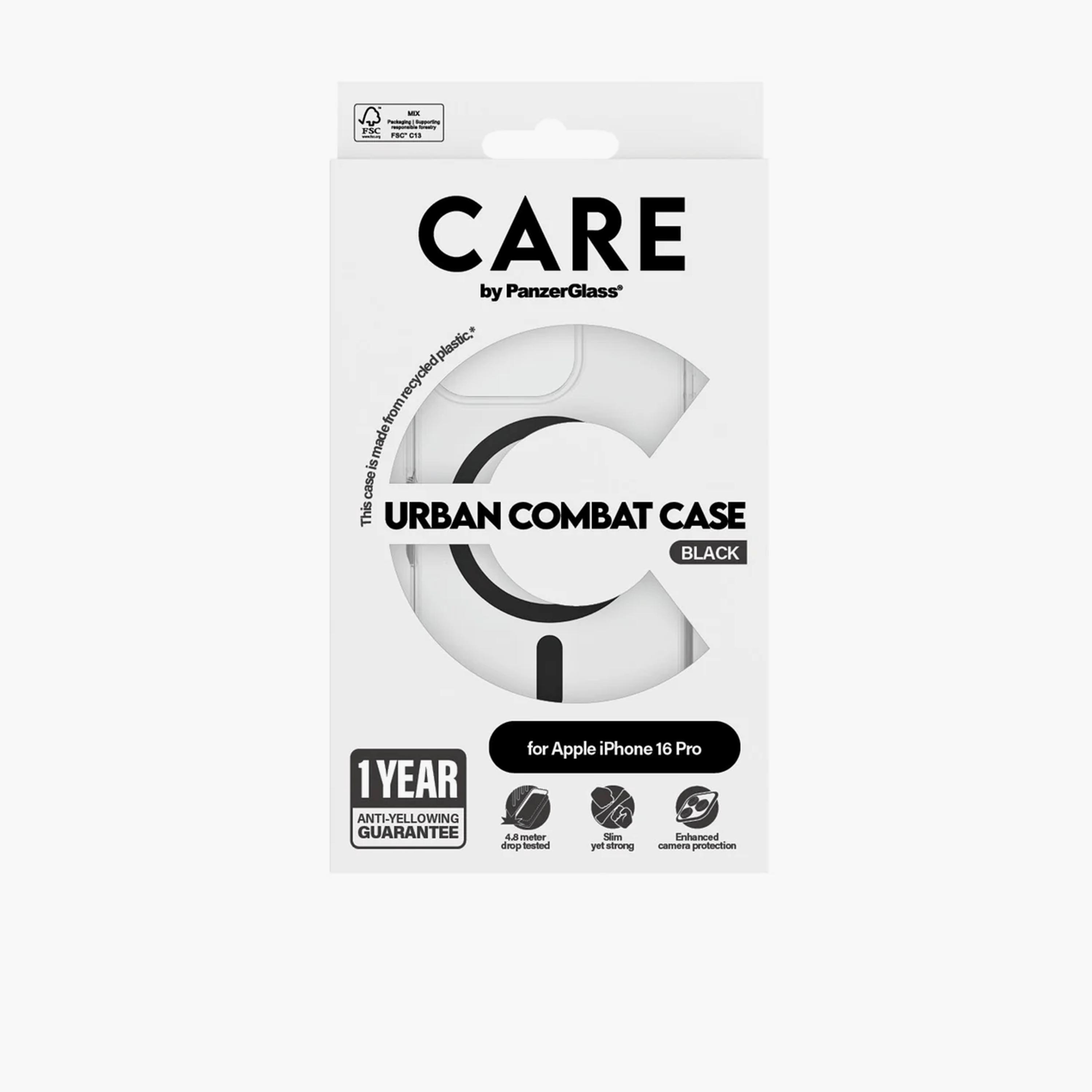 Panzer Glass CARE Flagship Urban Combat Case with MagSafe for iPhone 16 Pro - Clear Black-electronics-accessories-mobileaccesories-image-4