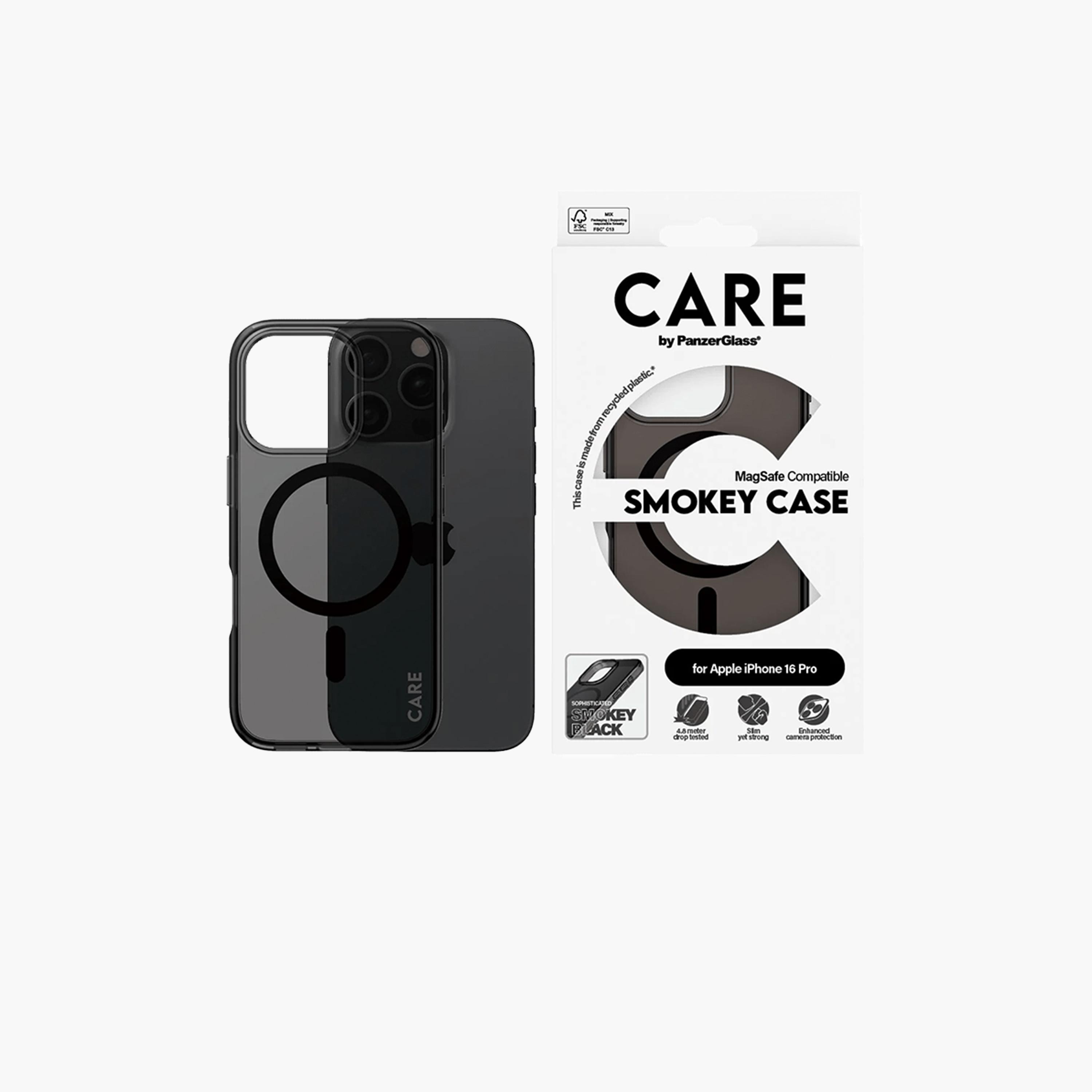 Panzer Glass CARE Flagship Case with MagSafe for iPhone 16 Pro - Smoky Black-electronics-accessories-mobileaccesories-image-1