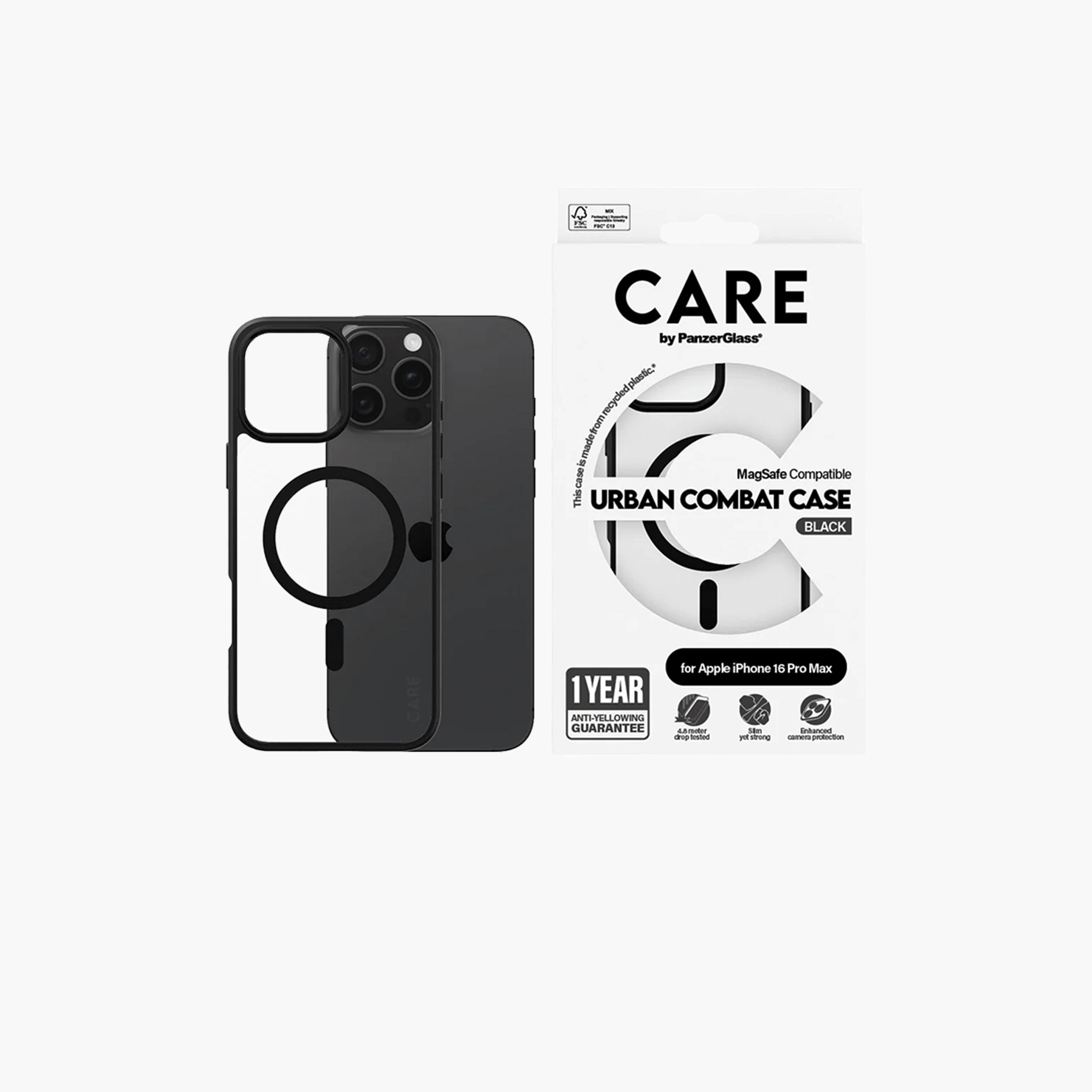 Panzer Glass CARE Flagship Case with MagSafe for iPhone 16 Pro Max - Clear Black-electronics-accessories-mobileaccesories-image-1