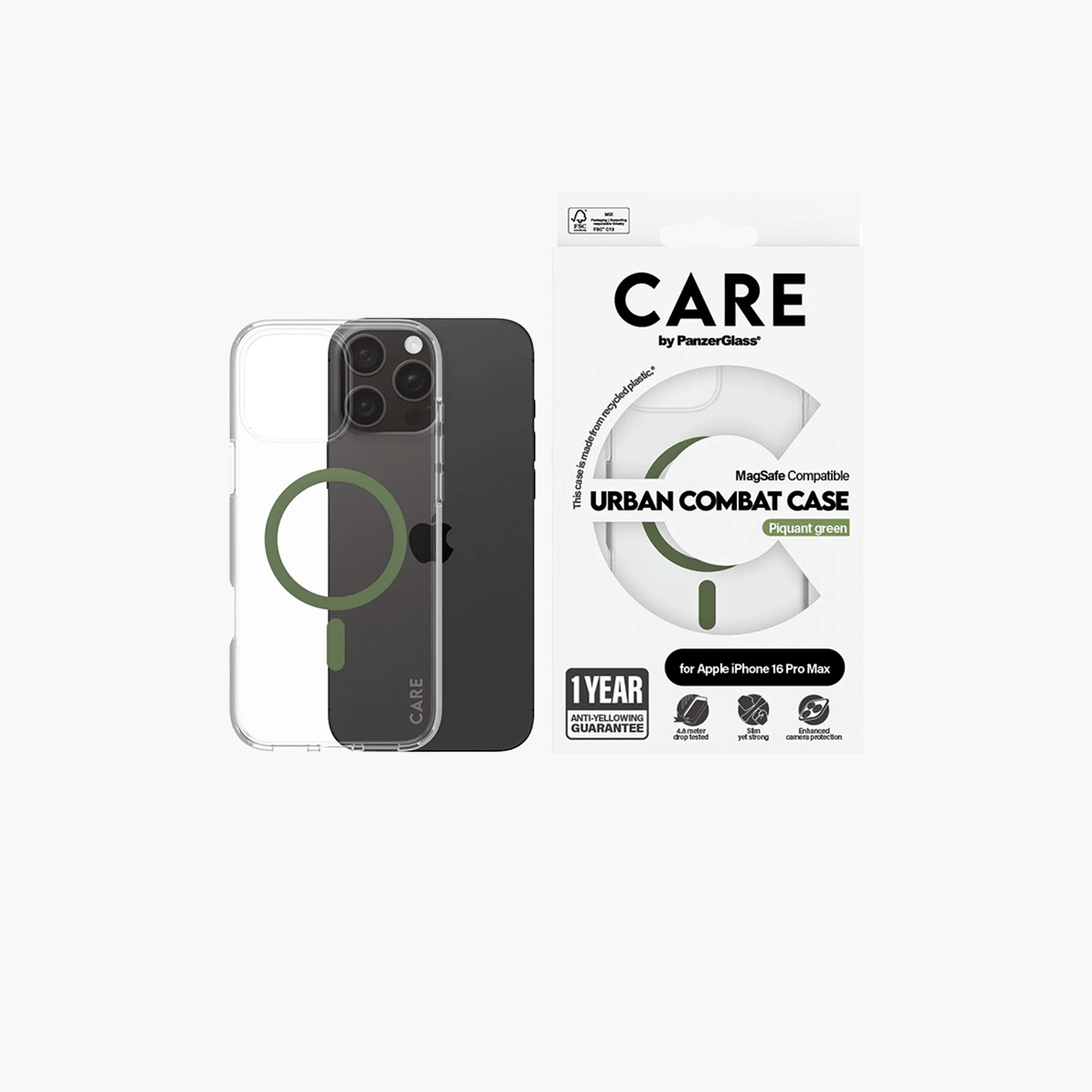 Panzer Glass CARE Flagship Case with MagSafe for iPhone 16 Pro Max - Clear Green-electronics-accessories-mobileaccesories-image-1