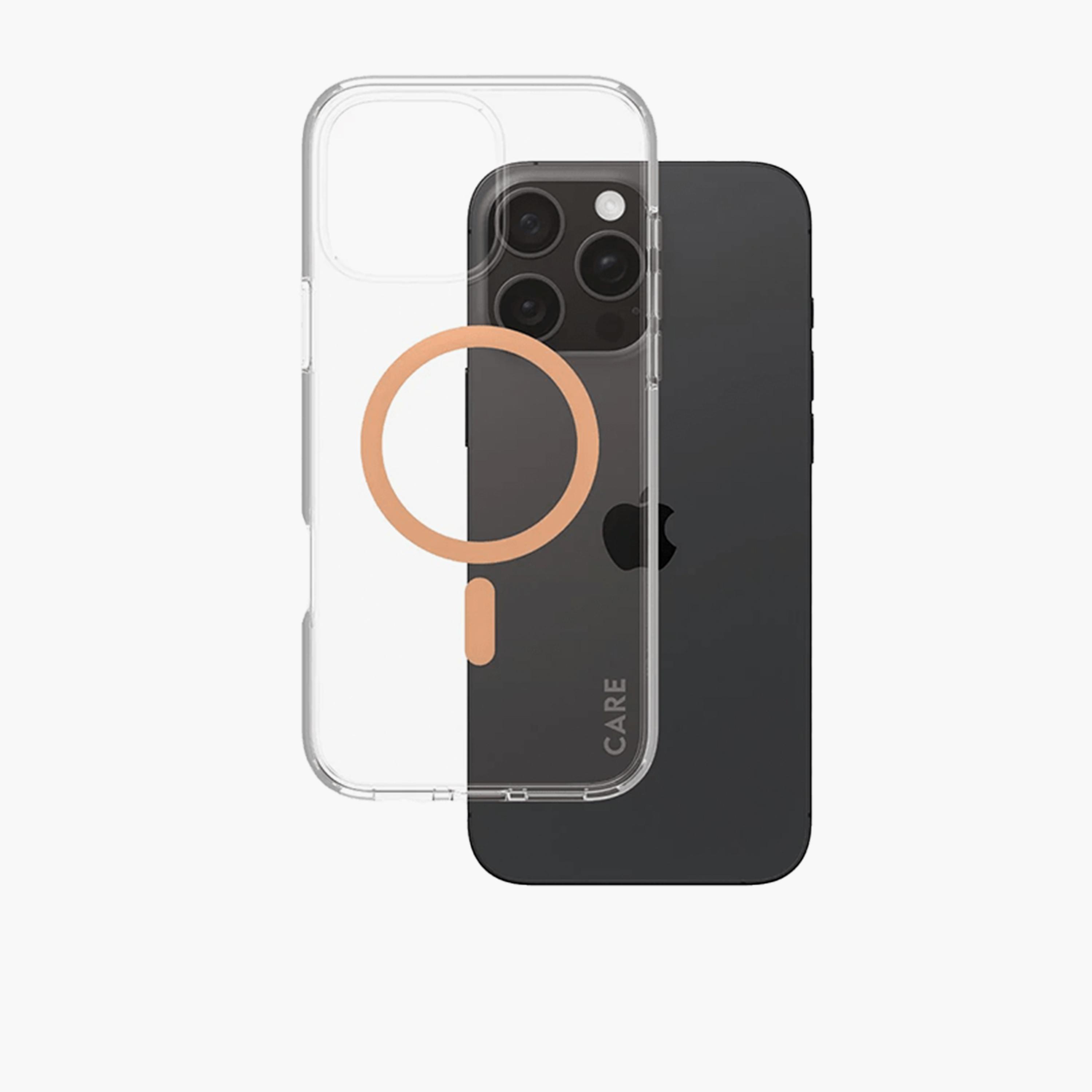 Panzer Glass CARE Flagship Case with MagSafe for iPhone 16 Pro Max - Clear Peach-electronics-accessories-mobileaccesories-image-2